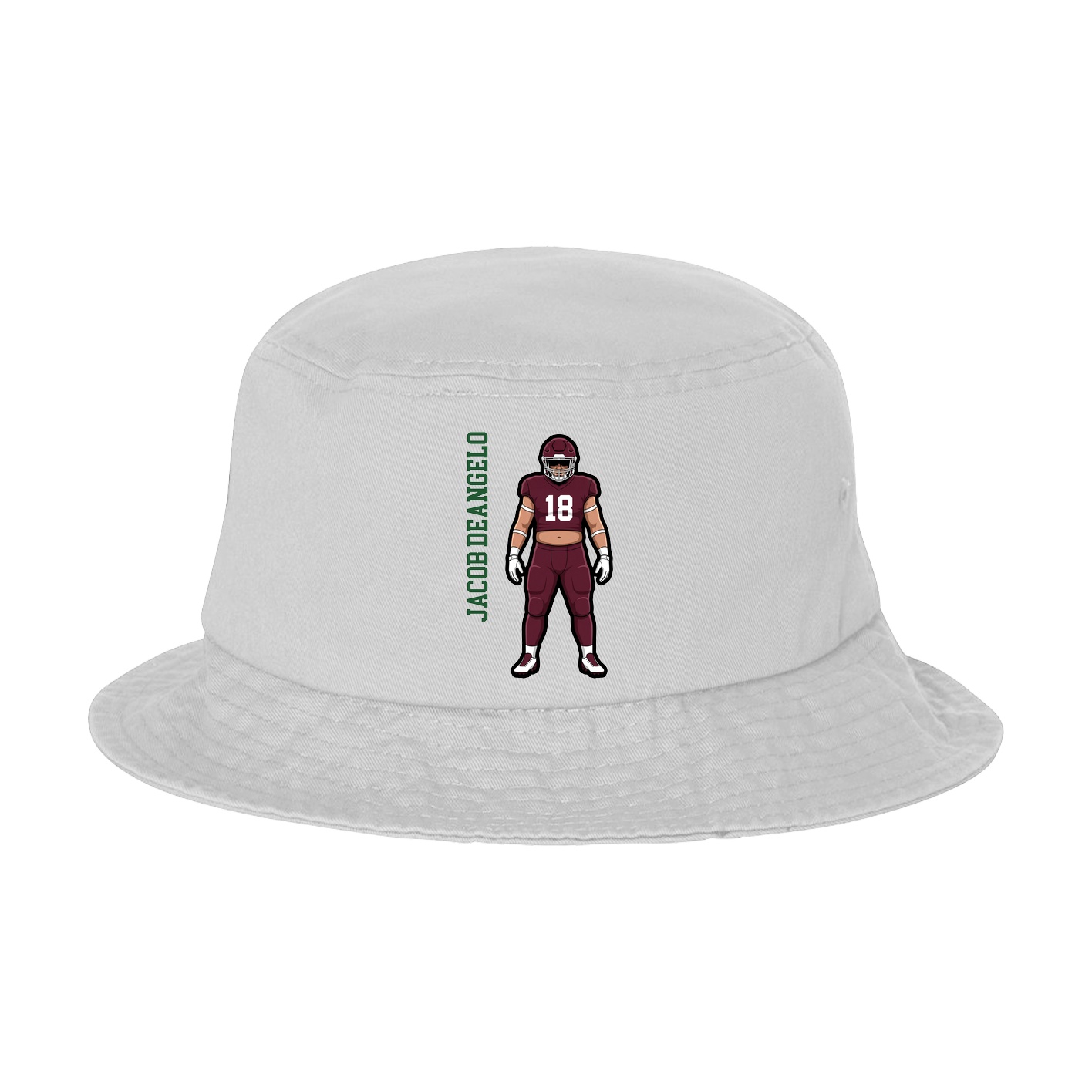 Bucket Cap — Name Vertical in White