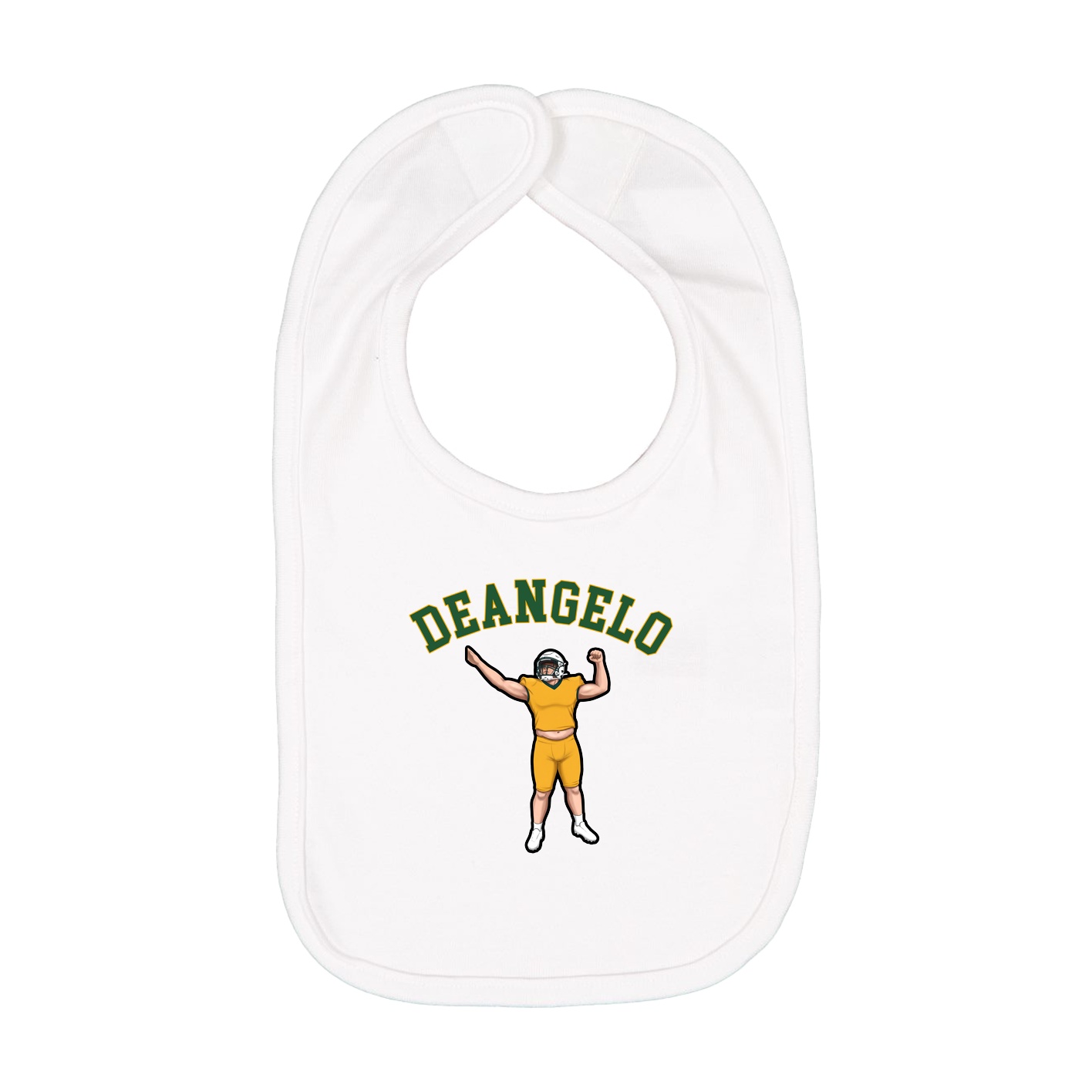 Infant Bib — Shirsey Arch in White