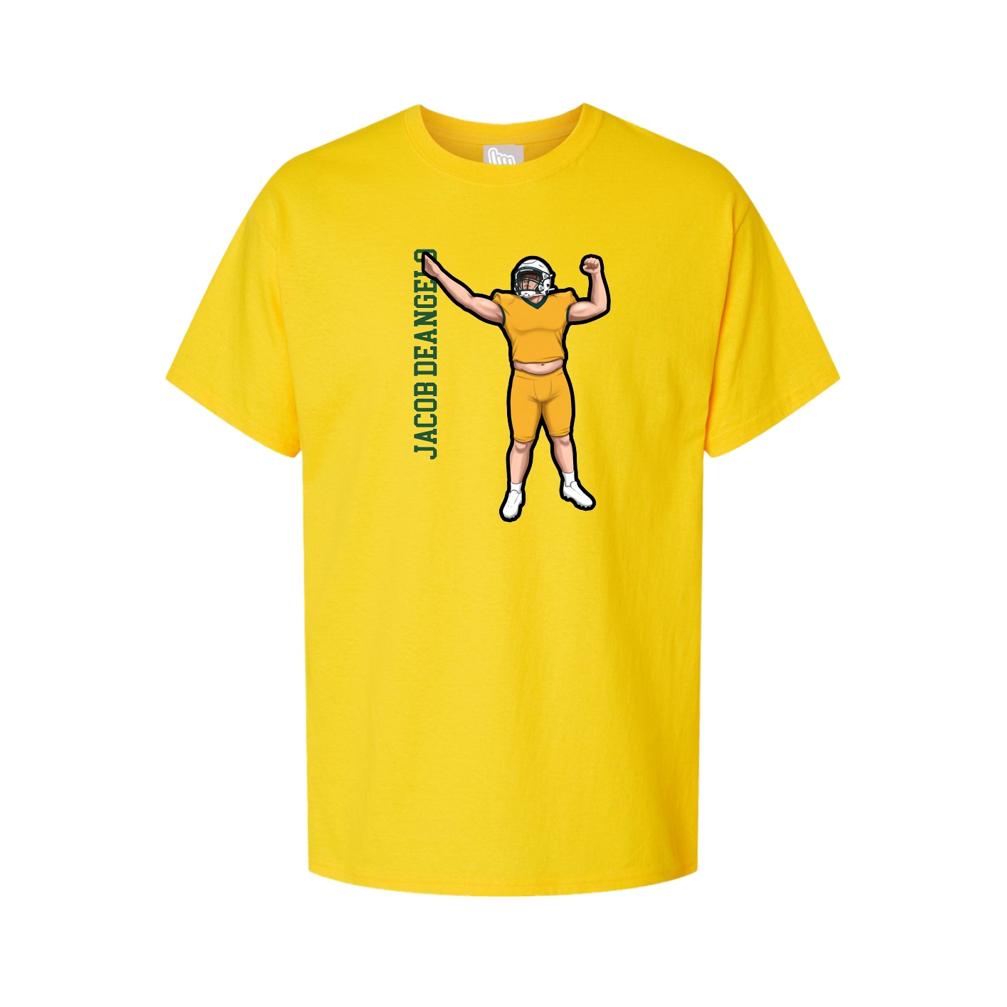 Youth Tee — Name Vertical in Gold
