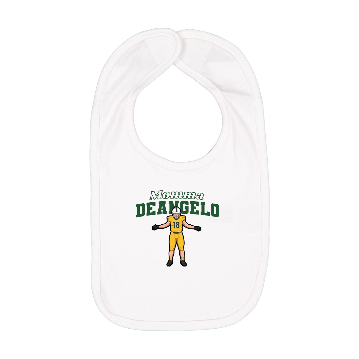 Infant Bib — Mothers Day Block in White