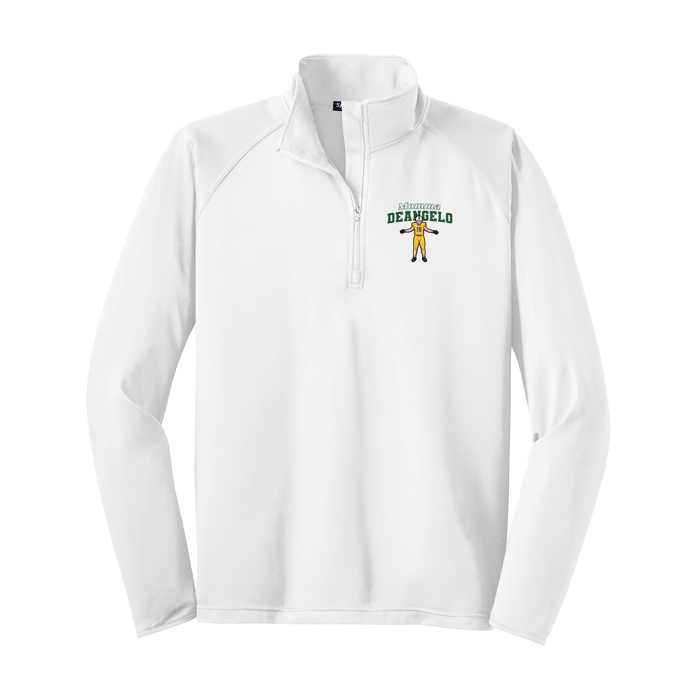 Q-Zip Pullover — Mothers Day Block in White
