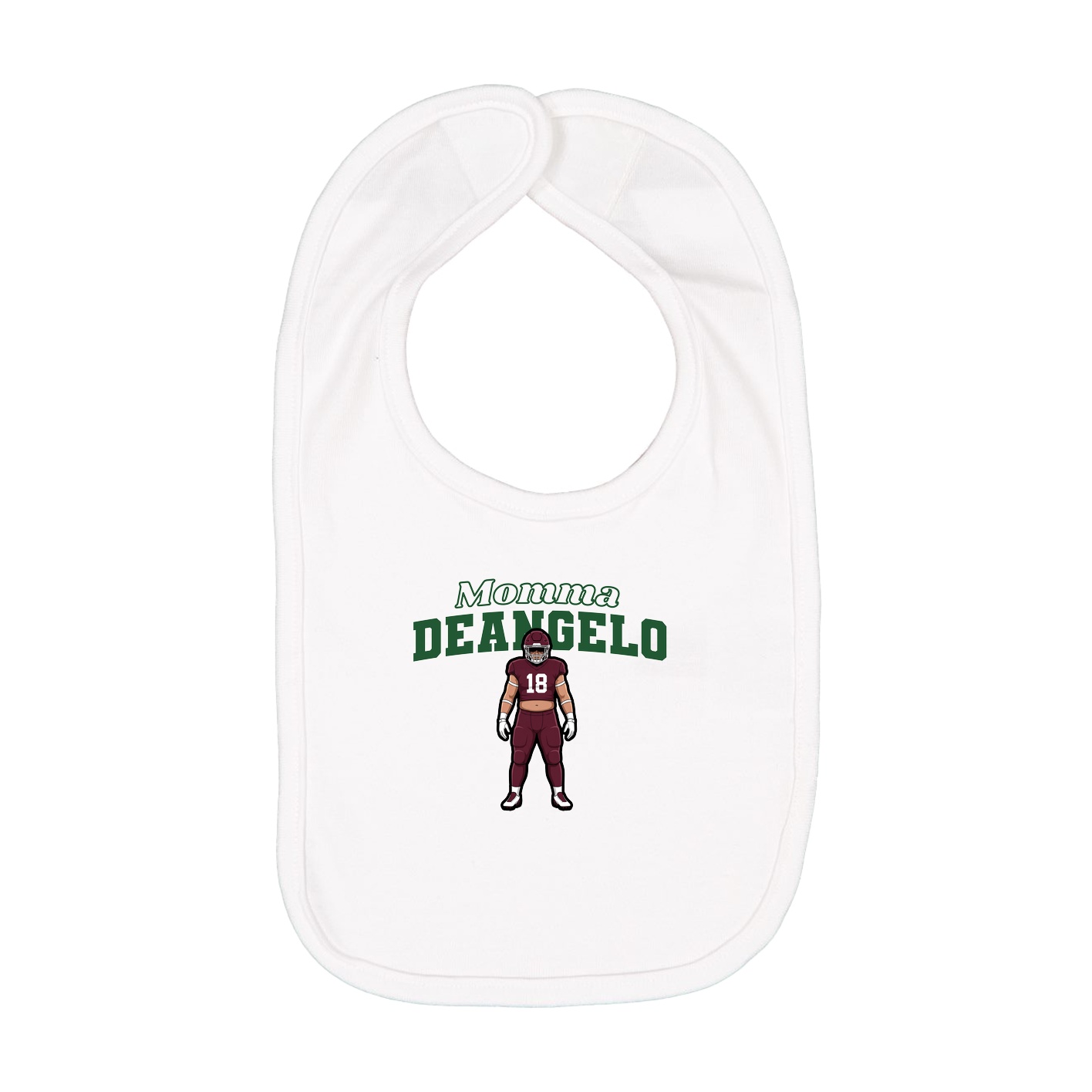 Infant Bib — Mothers Day Block in White