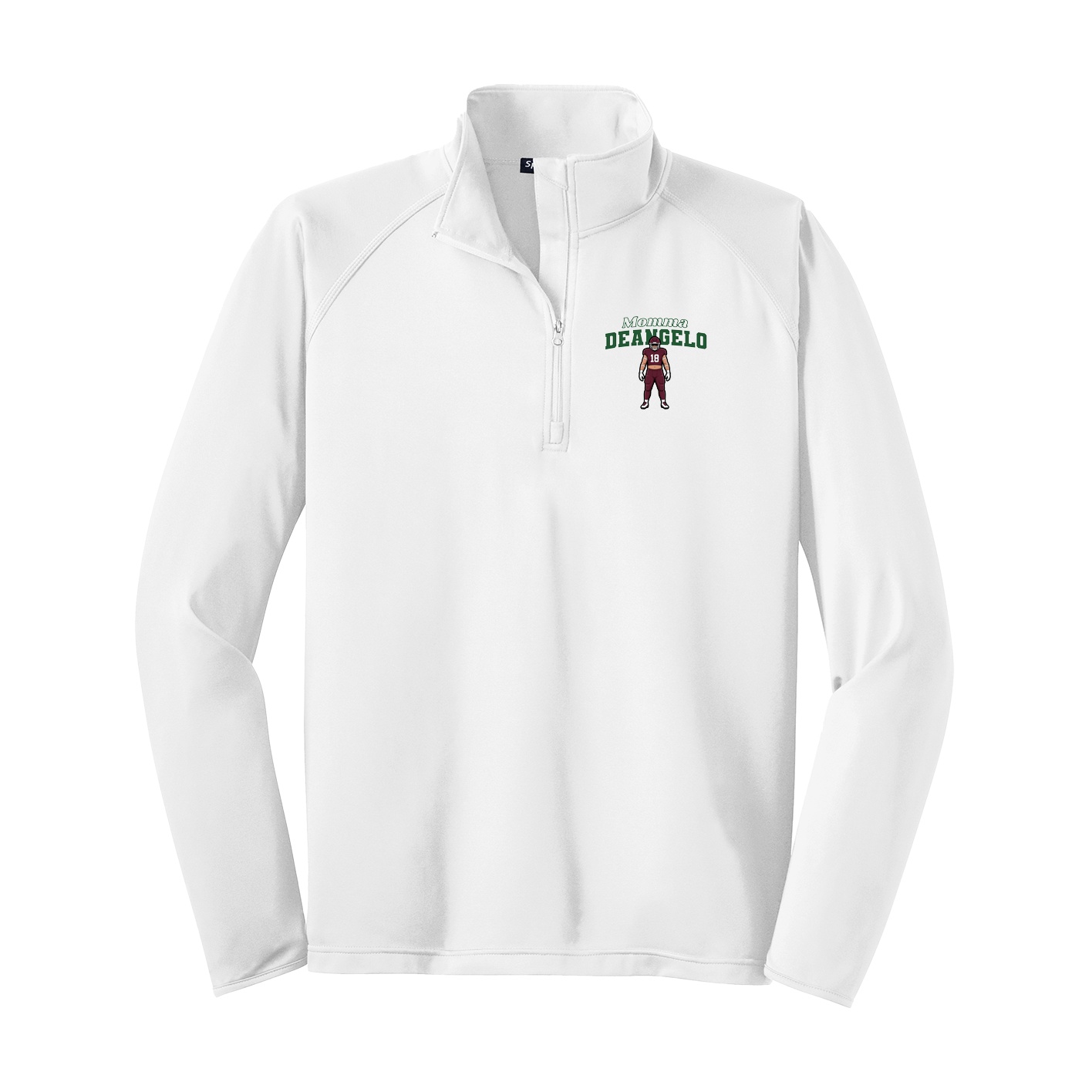 Q-Zip Pullover — Mothers Day Block in White