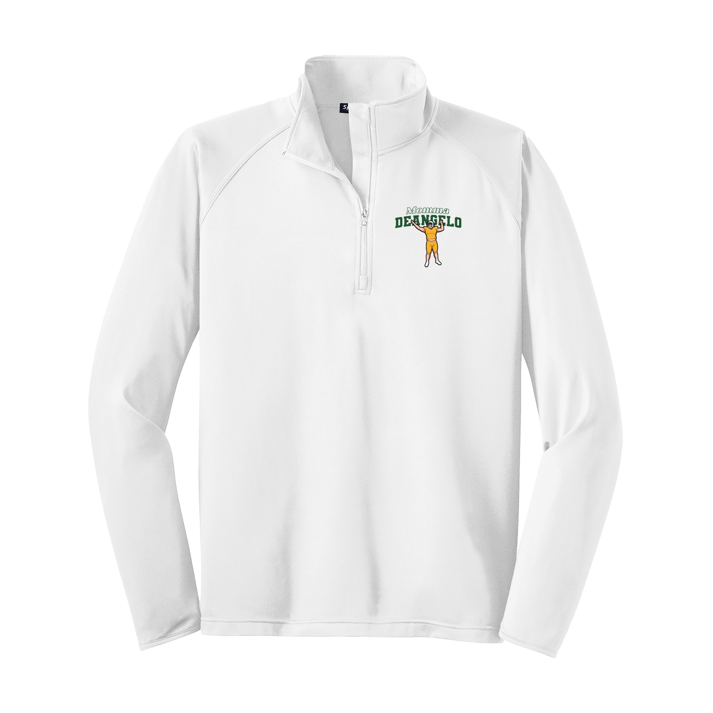 Q-Zip Pullover — Mothers Day Block in White