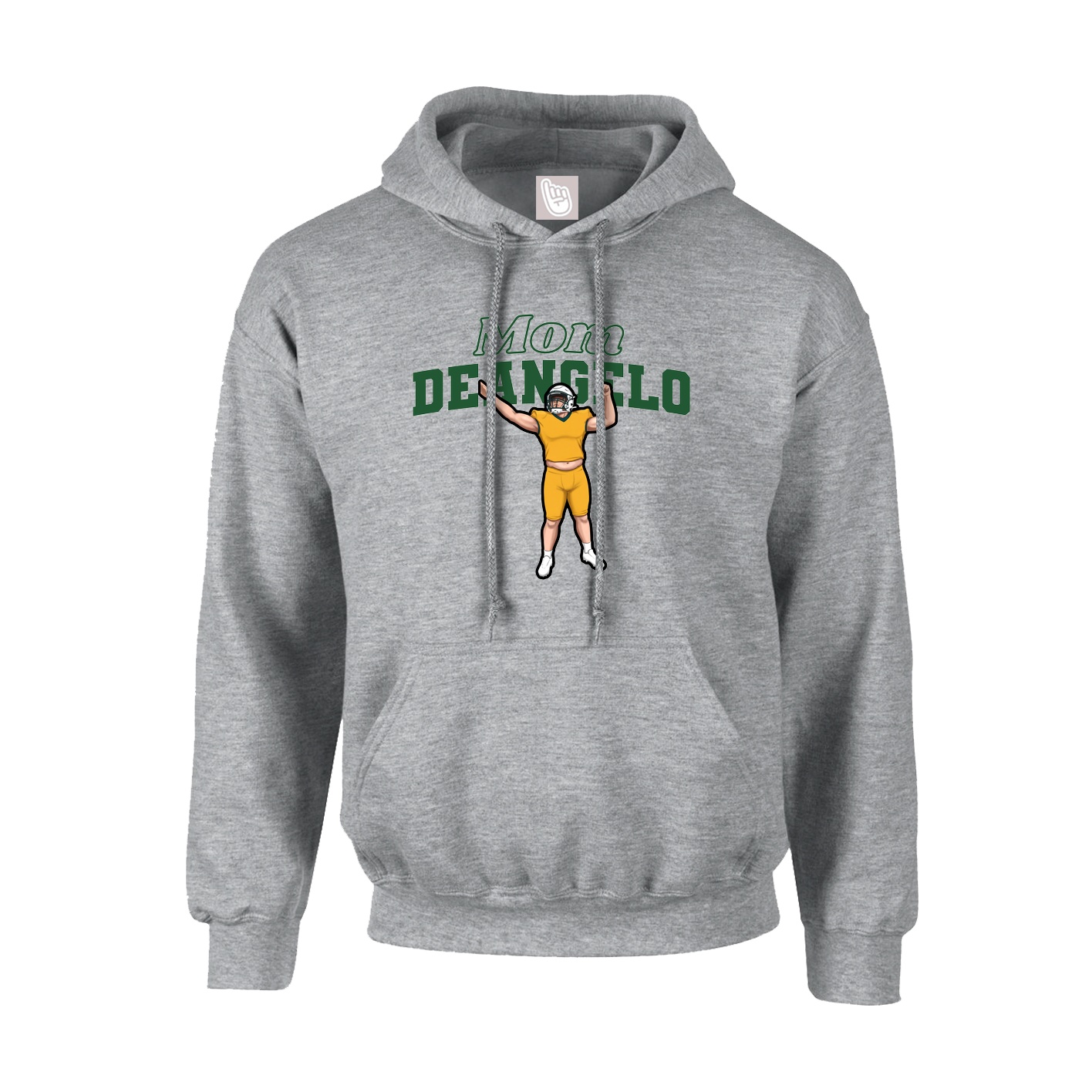 Youth Hoodie — Mothers Day Block in Grey