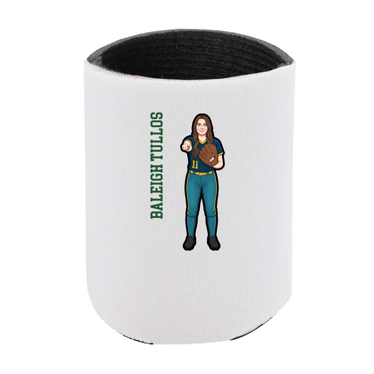 Can Holder — Name Vertical in White
