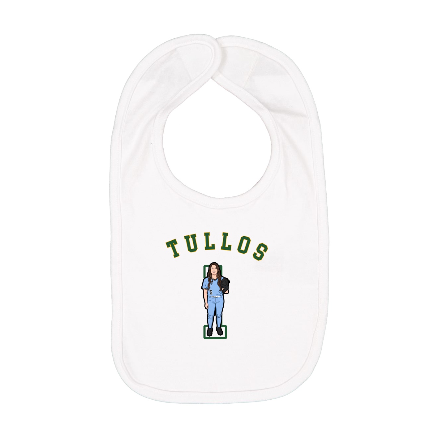 Infant Bib — Shirsey Arch in White