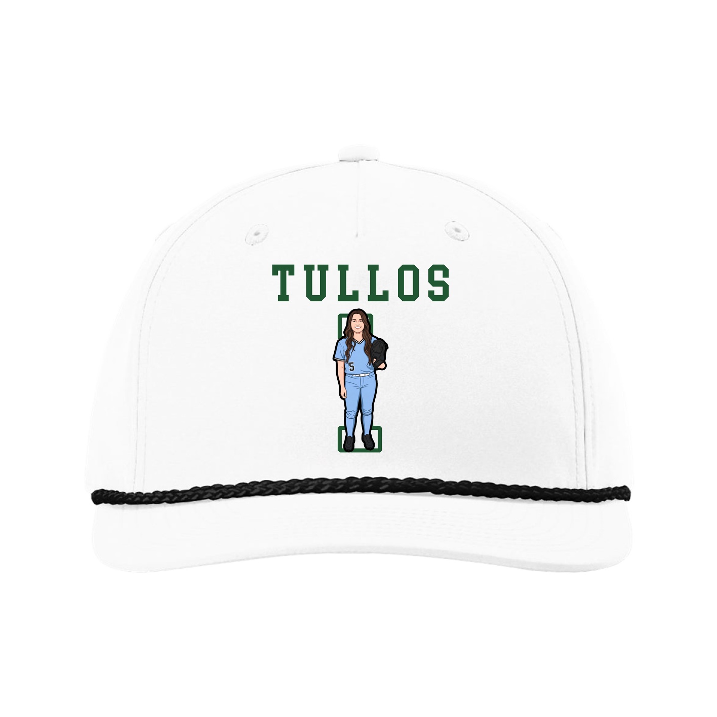Five-Panel Classic Rope Cap — Shirsey in White