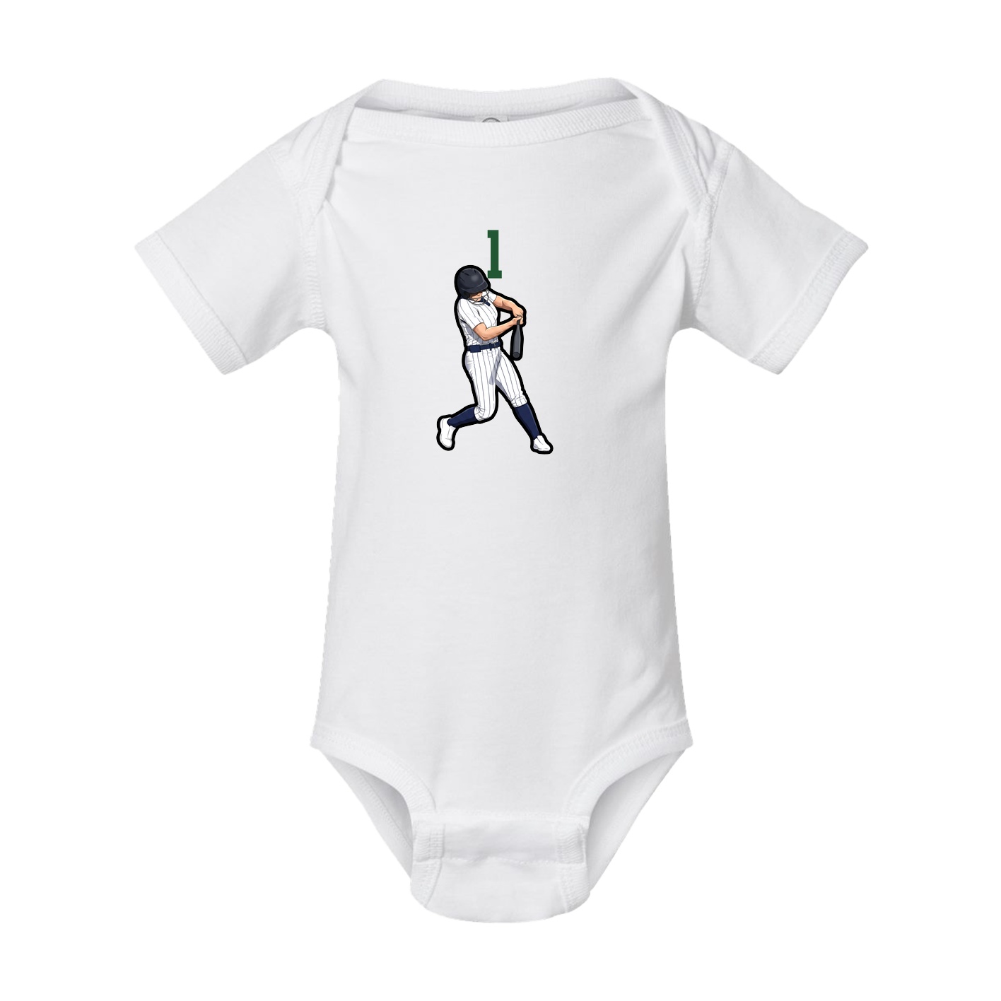 Baby Onesie — Number Top in White