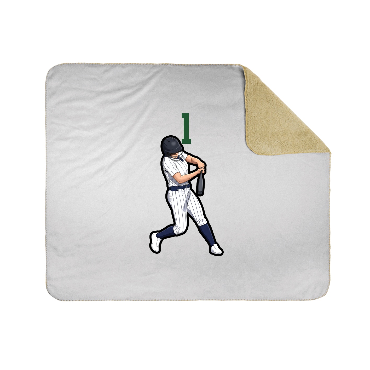 Throw Blanket — Number Top in White
