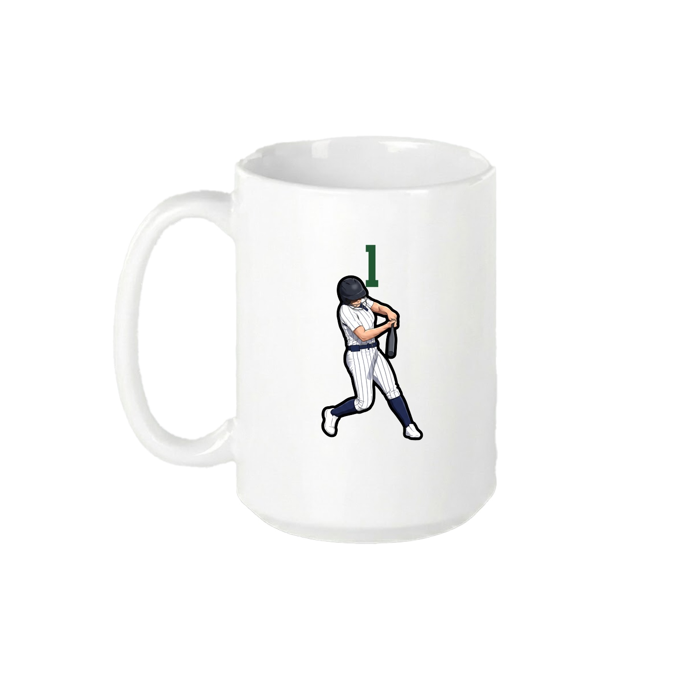 15oz Coffee Mug — Number Top in White