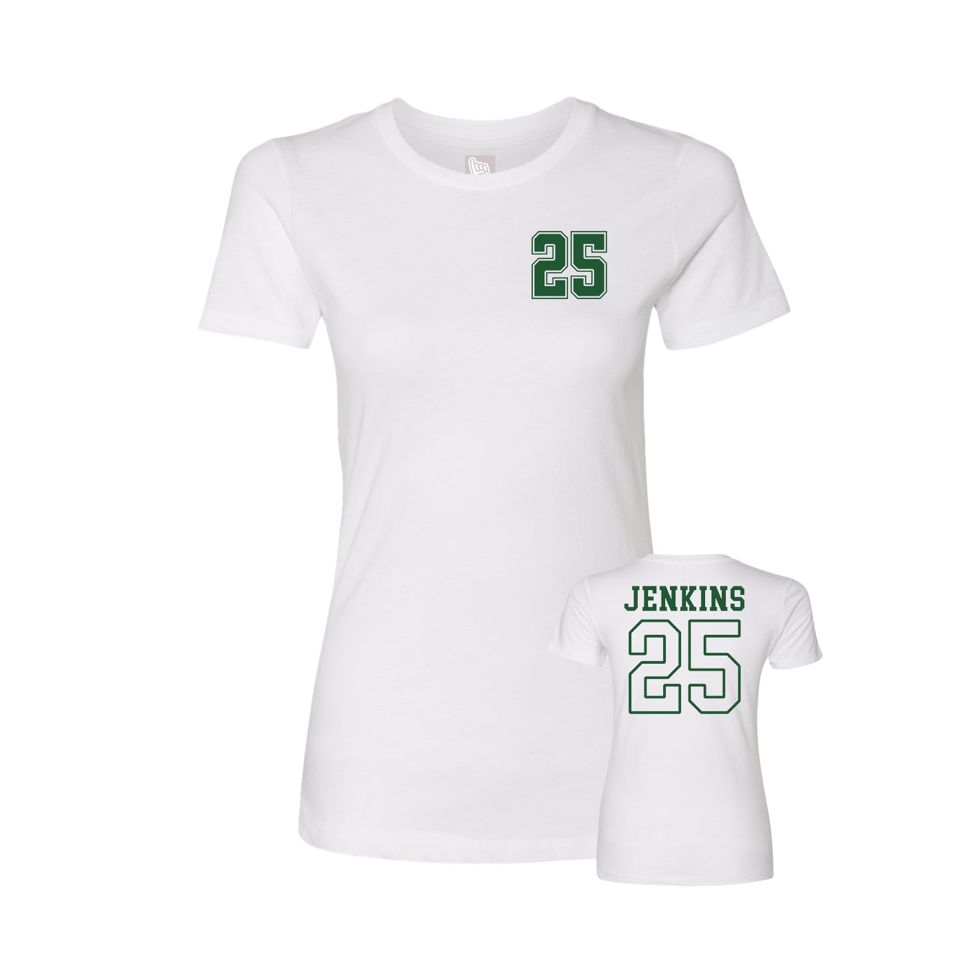 Womens Tee — Chest Back in White