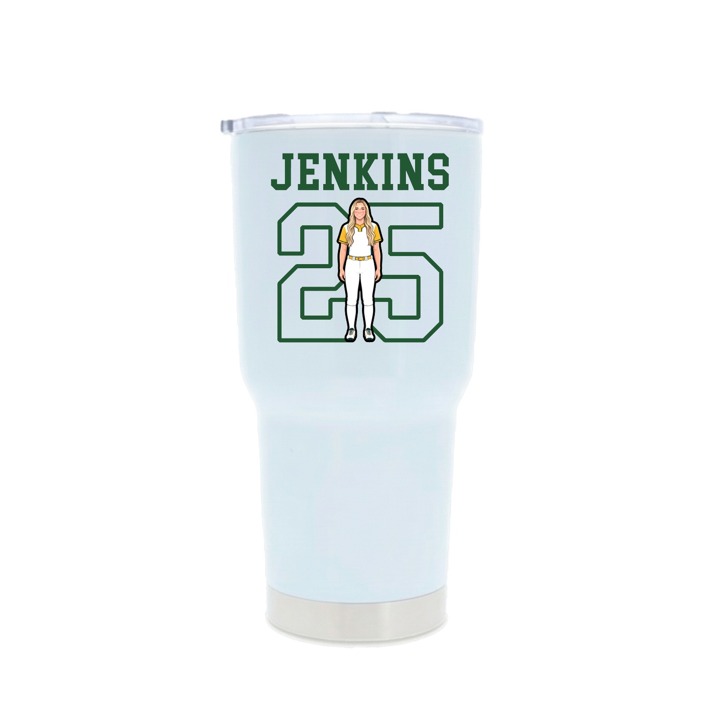 30oz Stainless Steel Tumbler — Shirsey in White