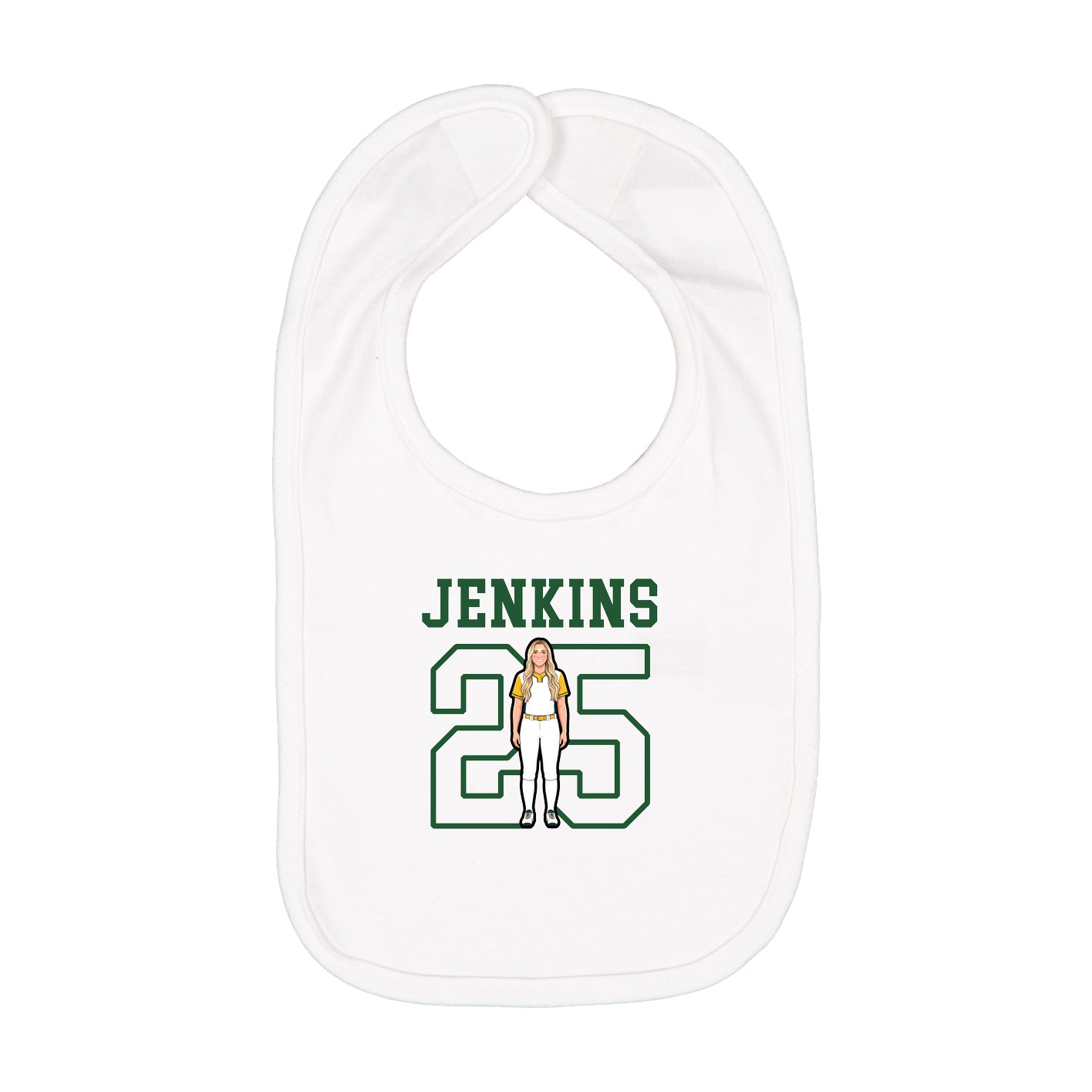 Infant Bib — Shirsey in White