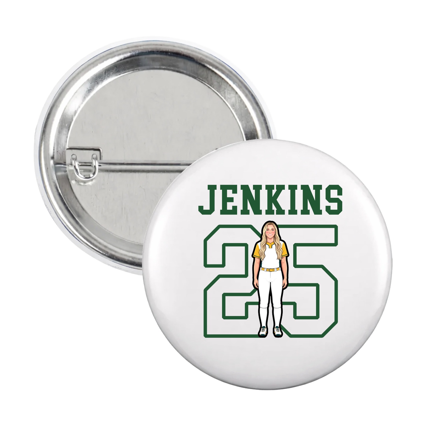 Game Day Button — Shirsey in White