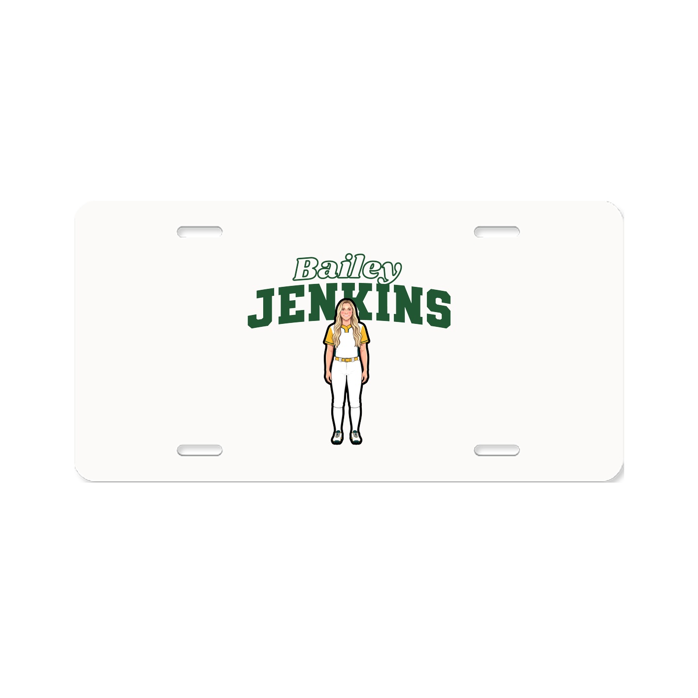 License Plate — Name Arch in Classic