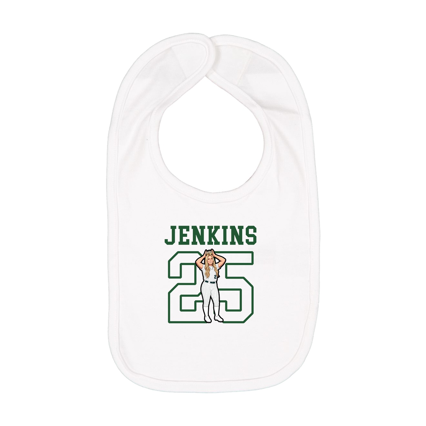 Infant Bib — Shirsey in White