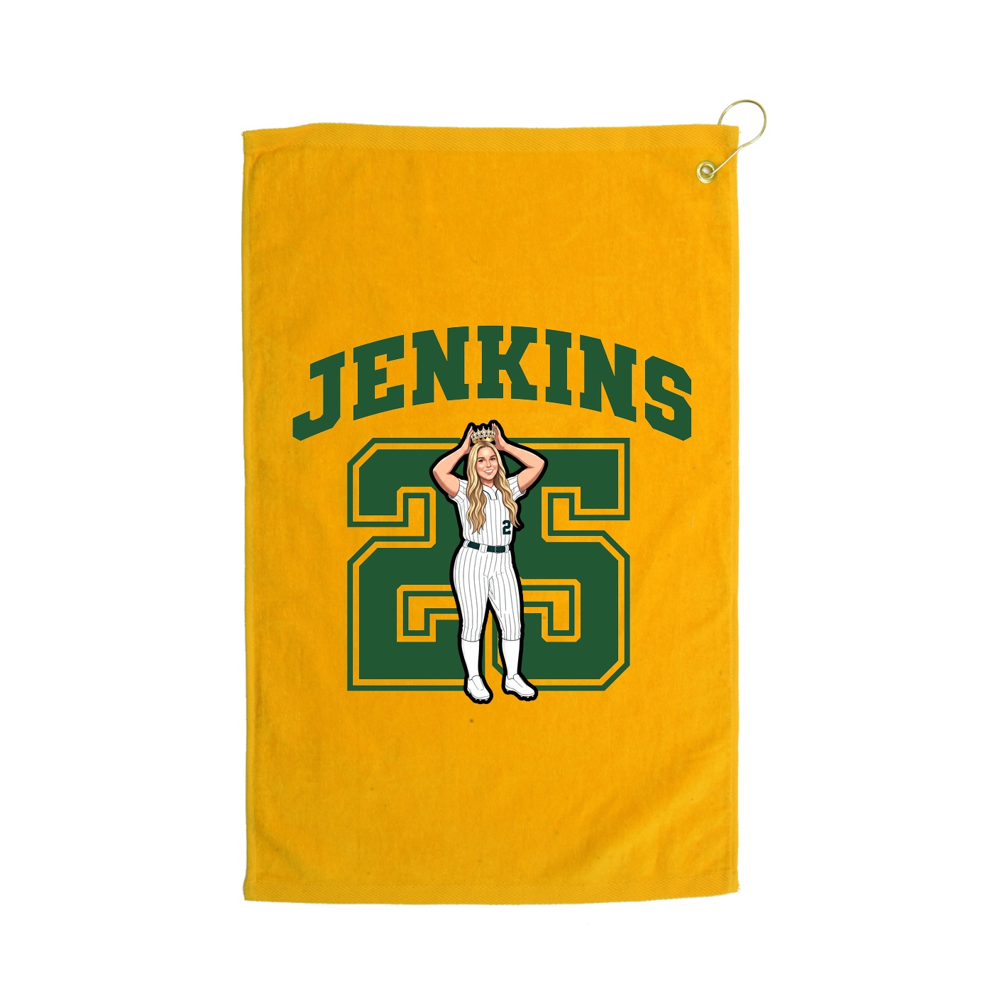Golf Towel — Number in Gold