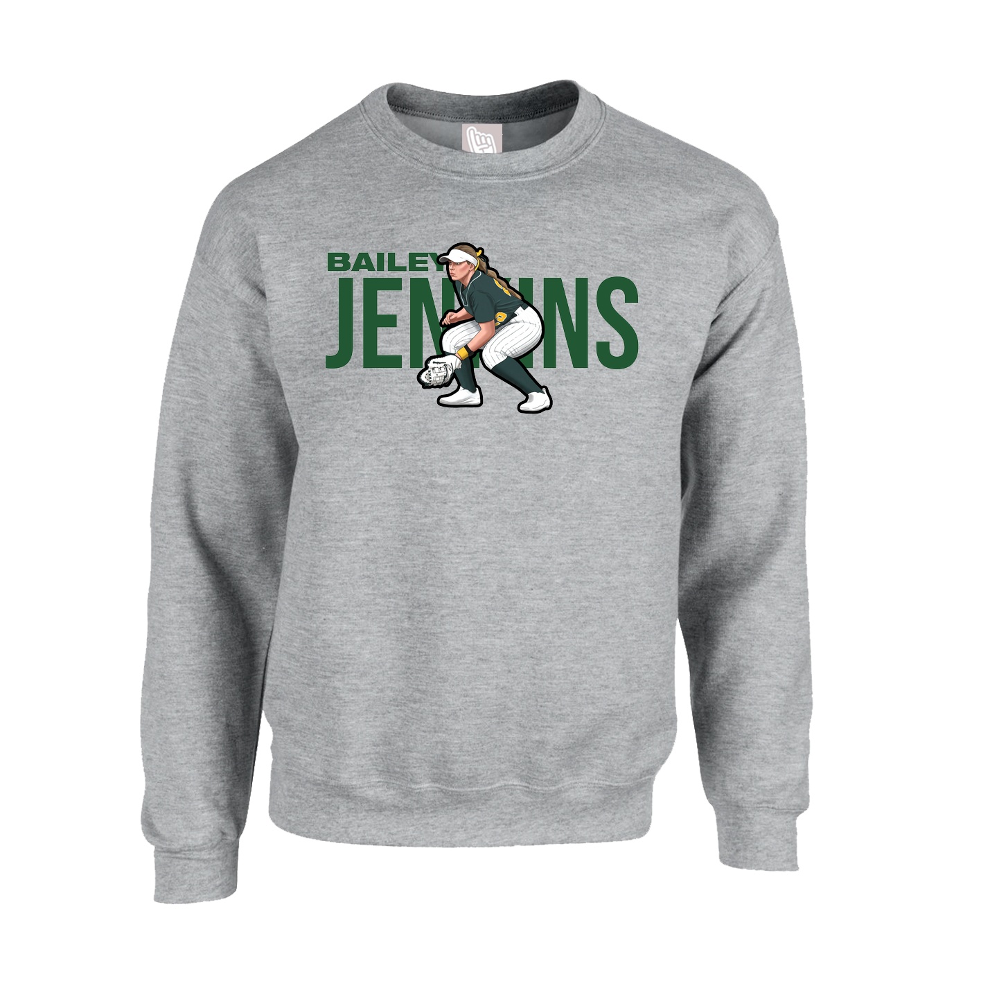 Fleece Crew — Player Name in Grey