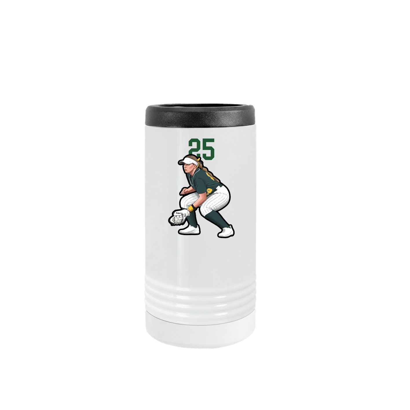 Slim Beverage Holder — Number Top in White