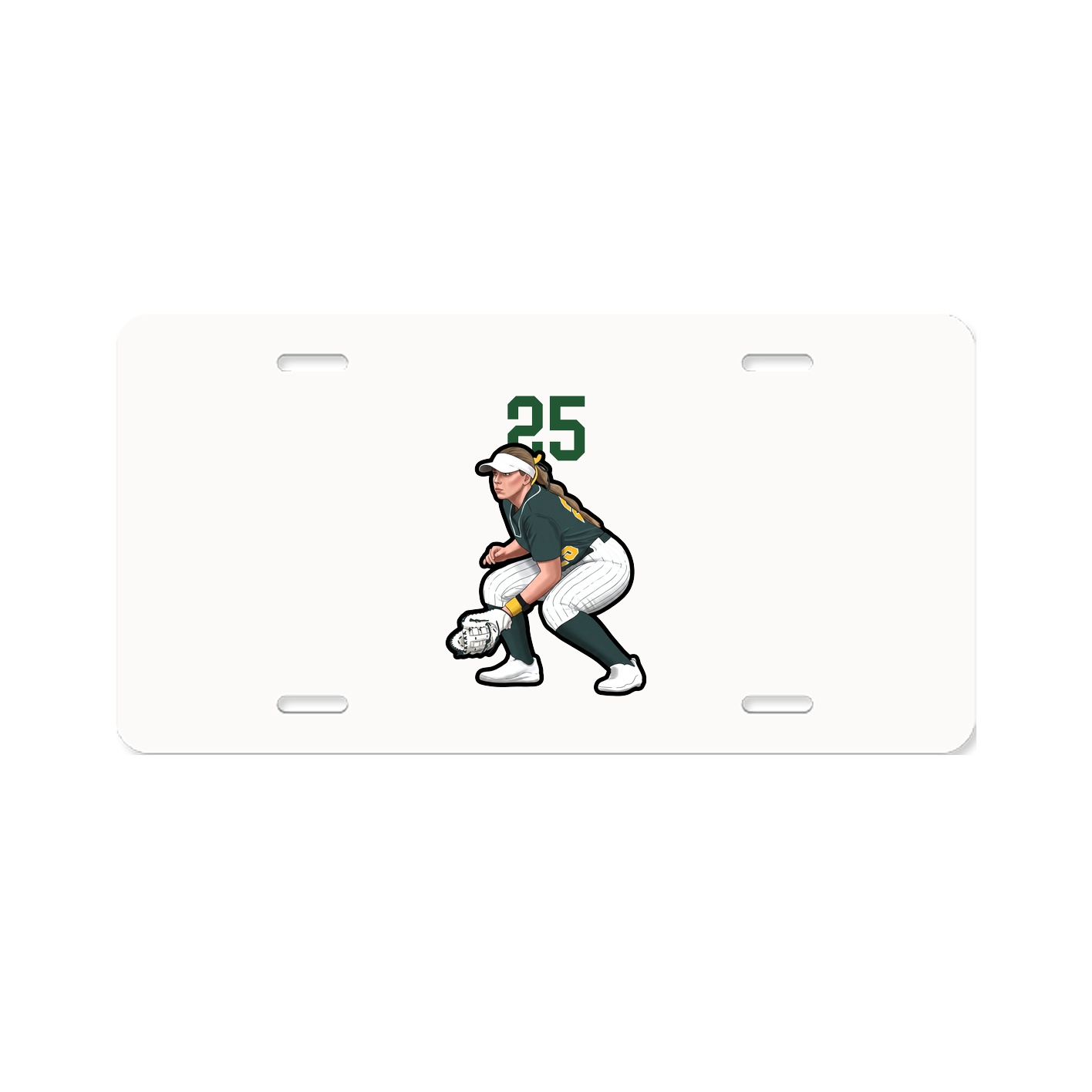 License Plate — Number Top in Classic