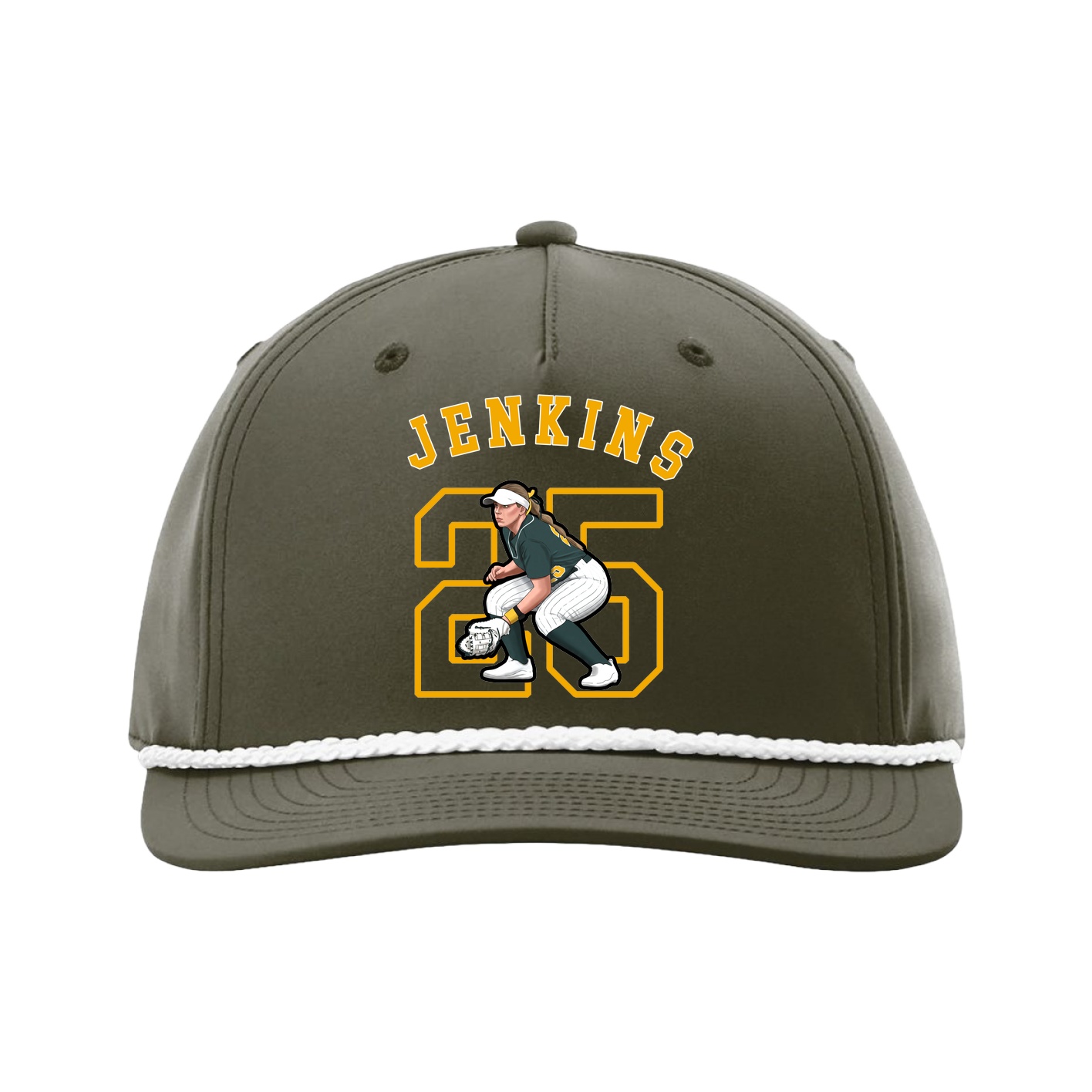 Five-Panel Classic Rope Cap — Shirsey Arch in Green