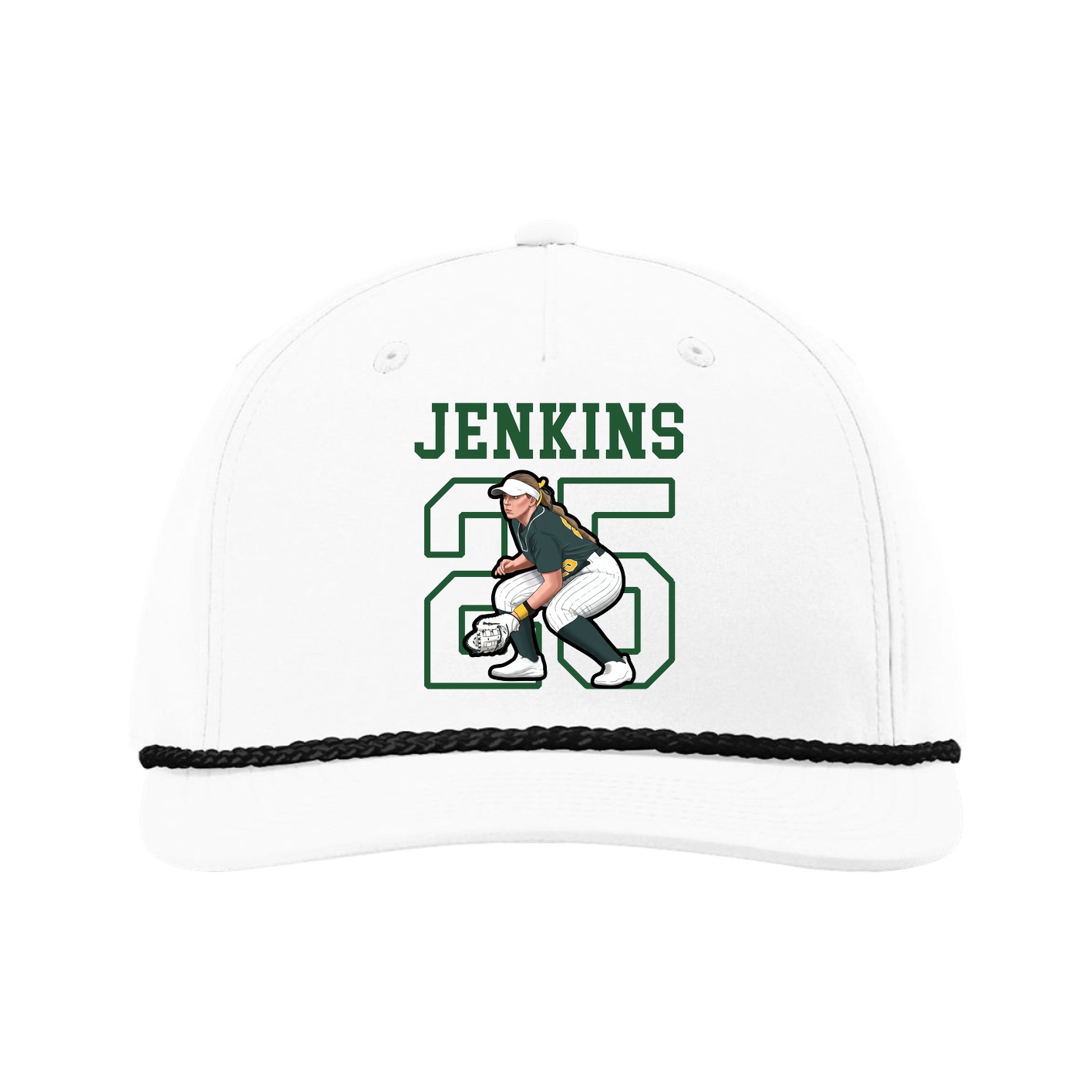 Five-Panel Classic Rope Cap — Shirsey in White