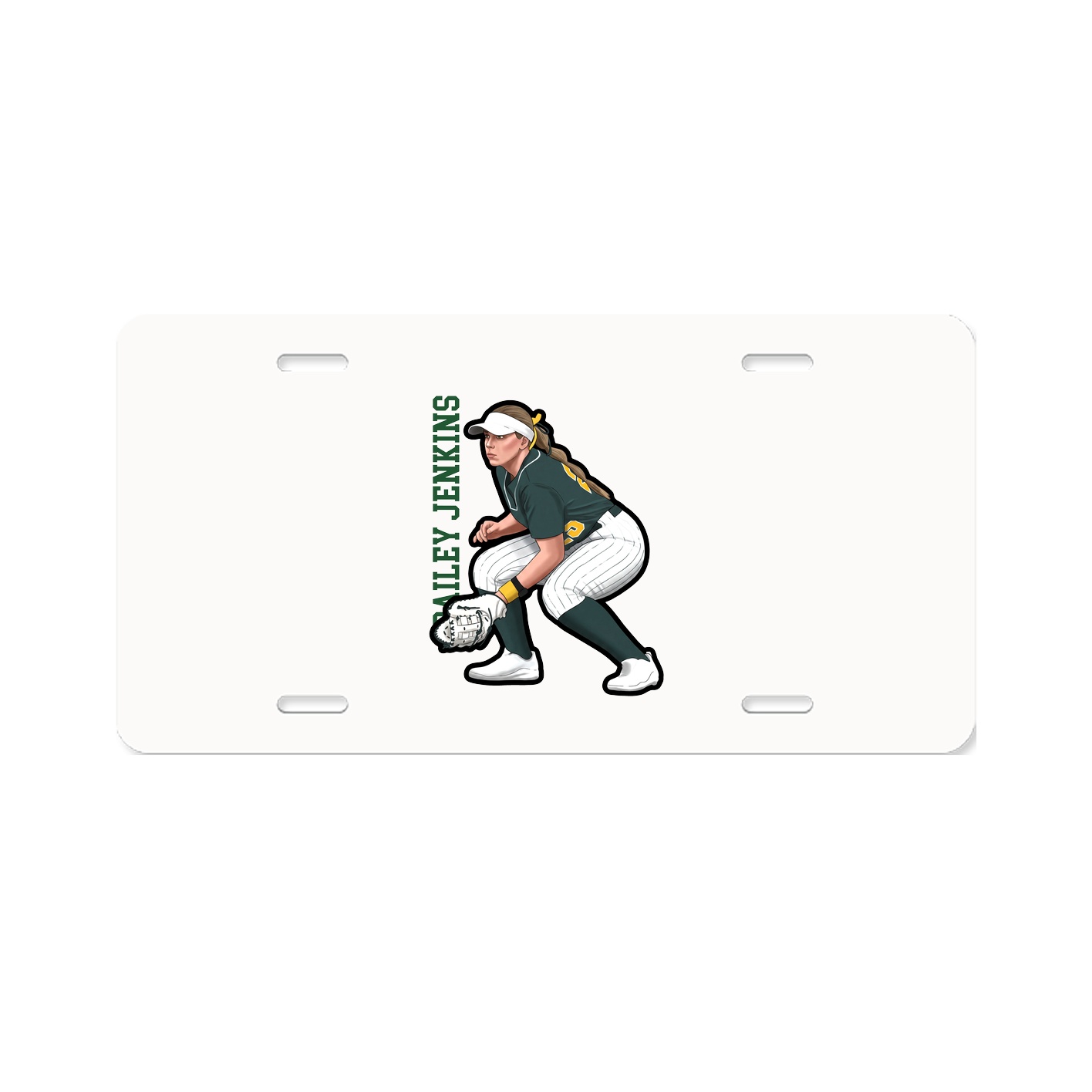 License Plate — Name Vertical in Classic