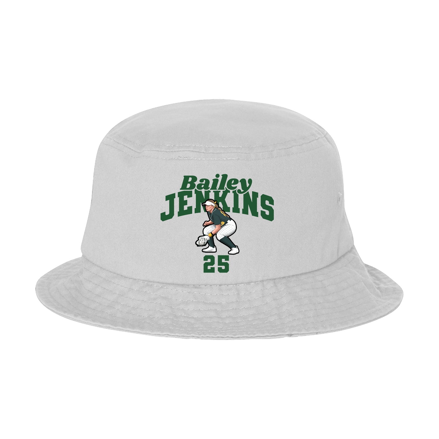 Bucket Cap — Signature Arch in White