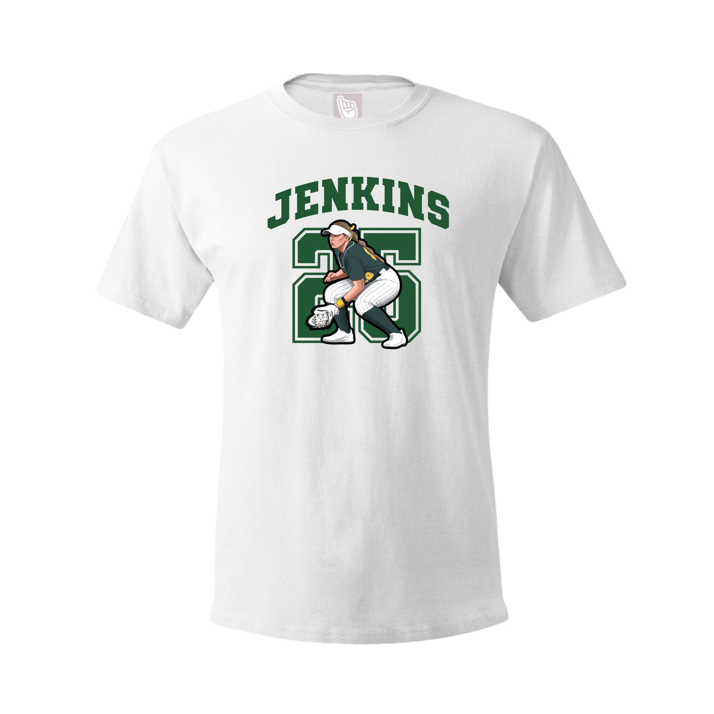 Youth Tee — Number in White