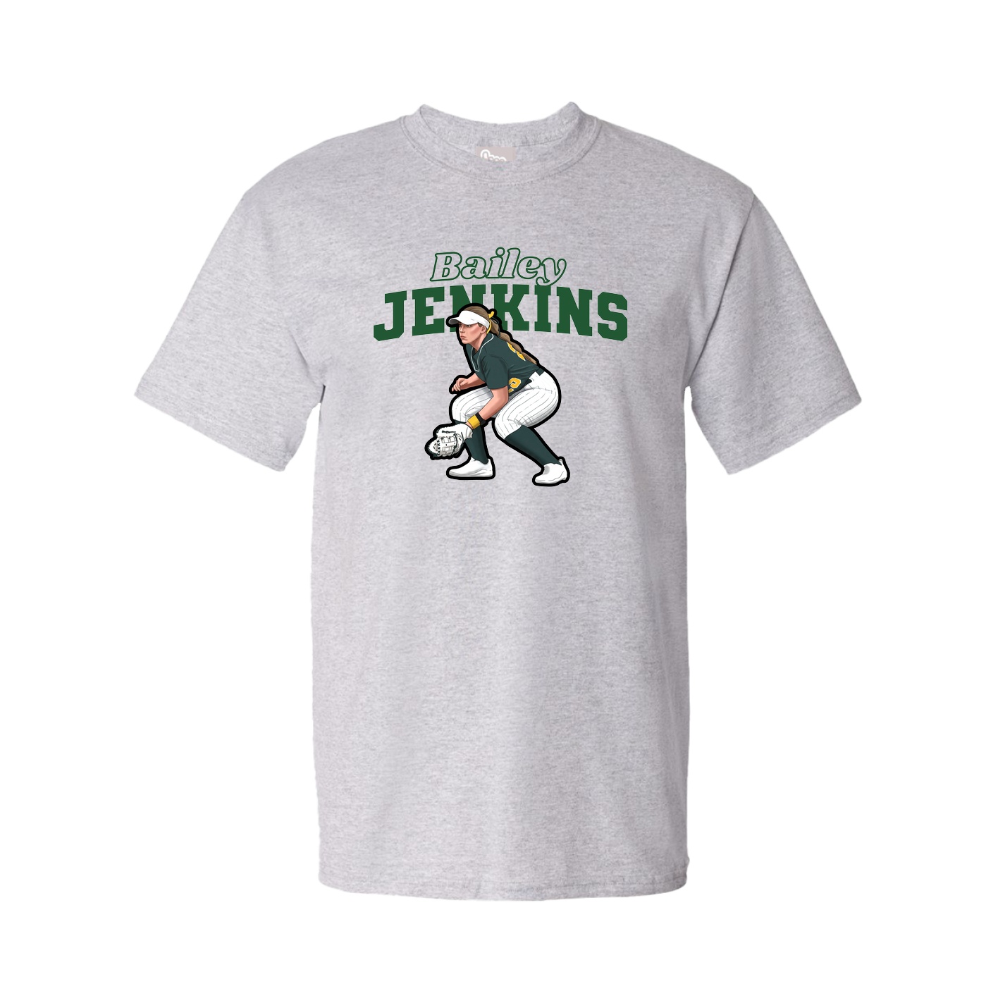 Youth Tee — Name Arch in Grey