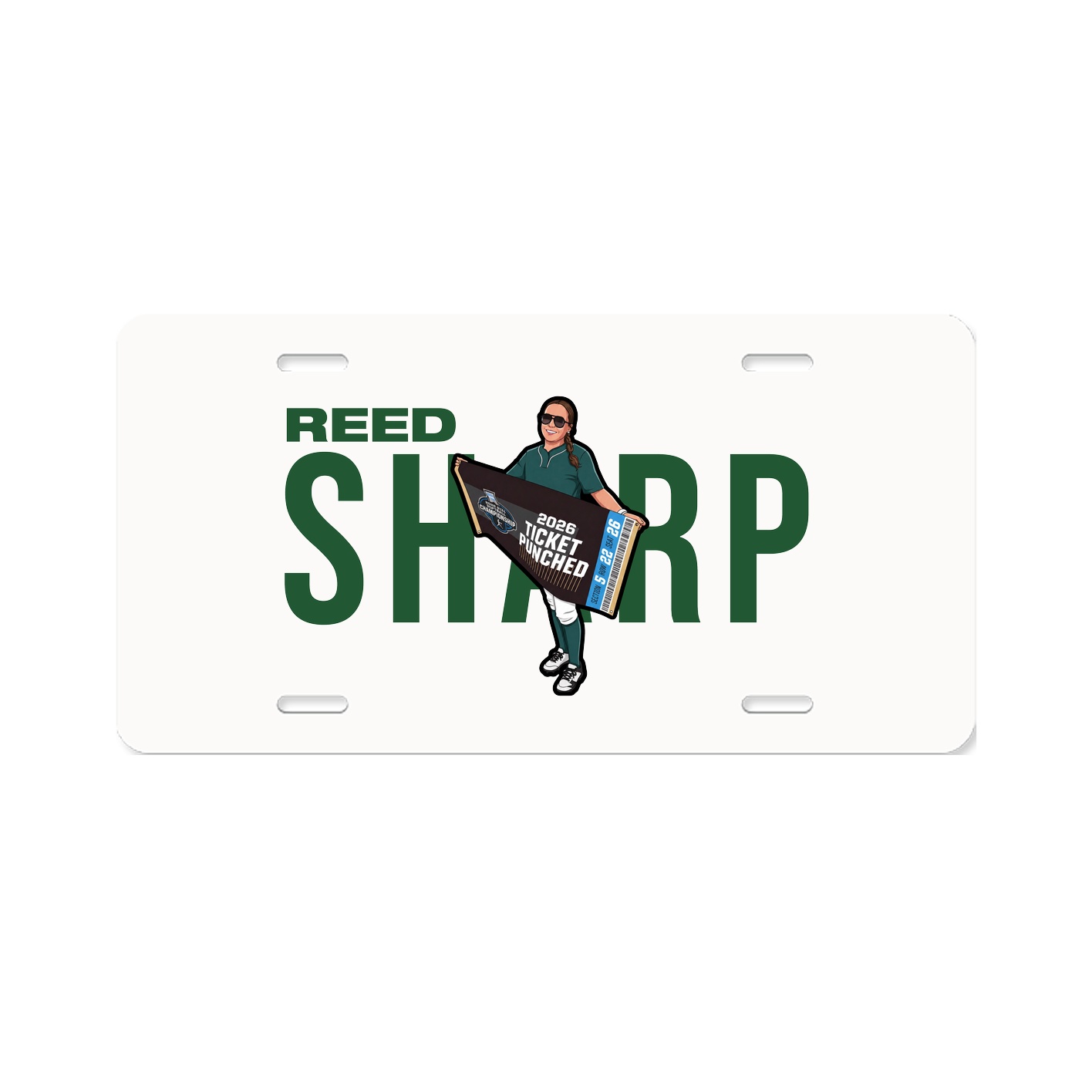 License Plate — Player Name in Classic