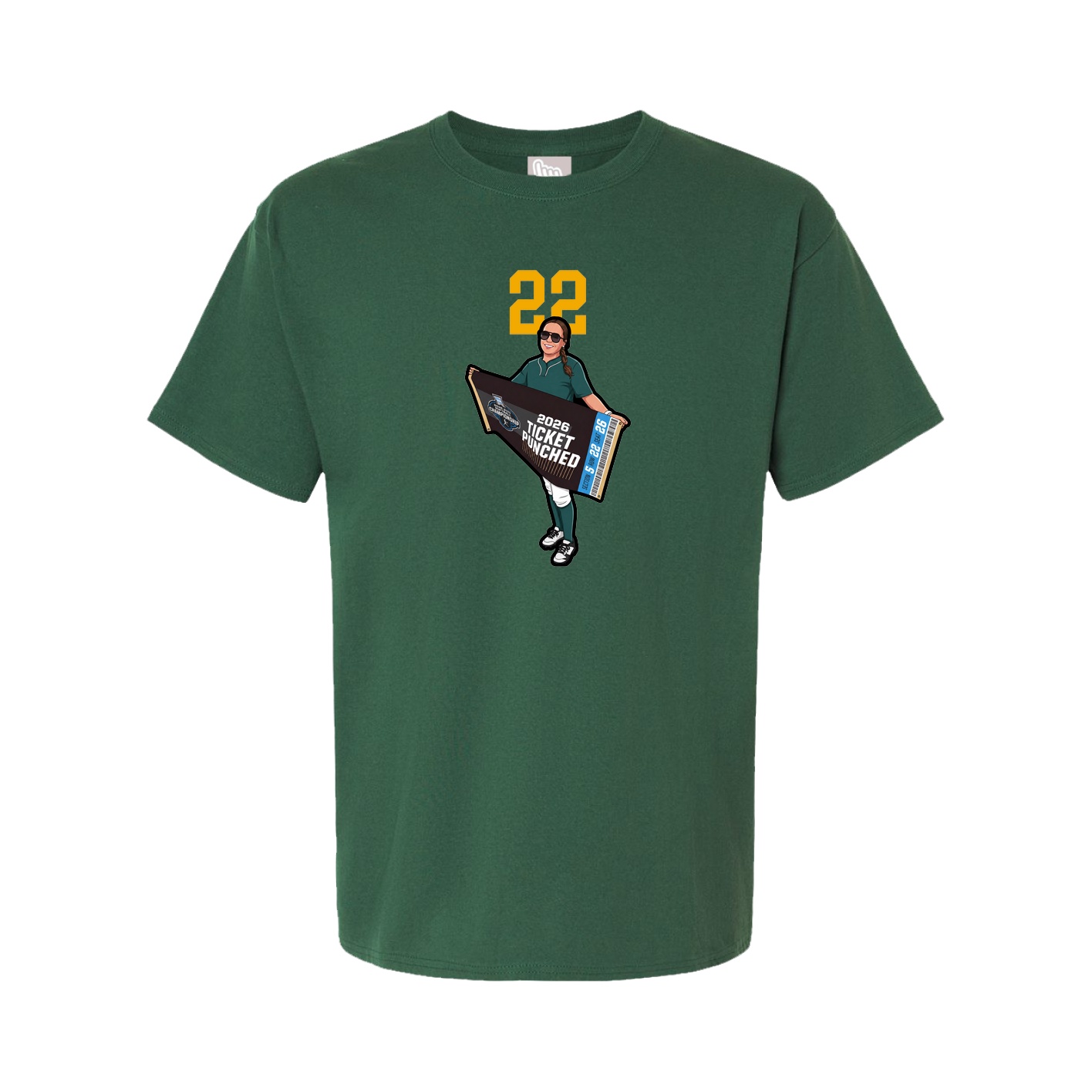 Tee — Number Top in Green