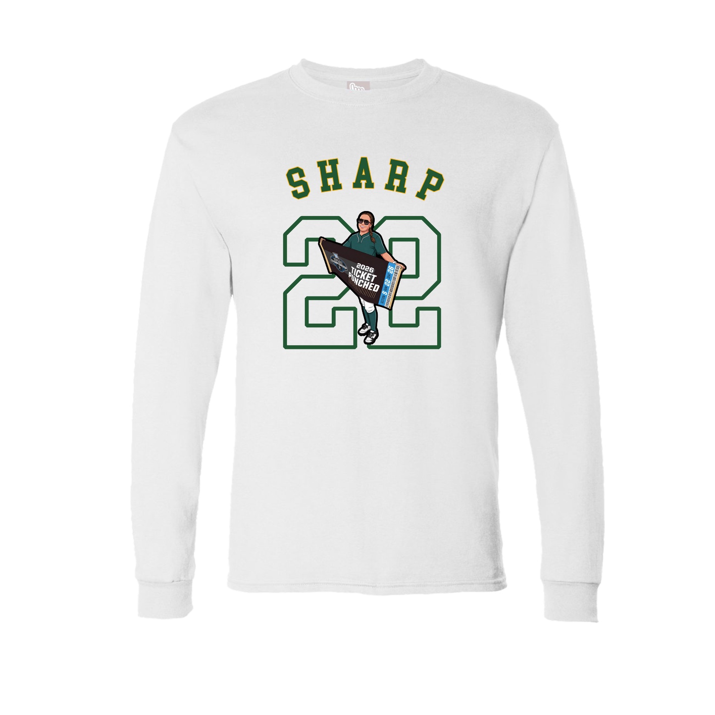 Long Sleeve Tee — Shirsey Arch in White