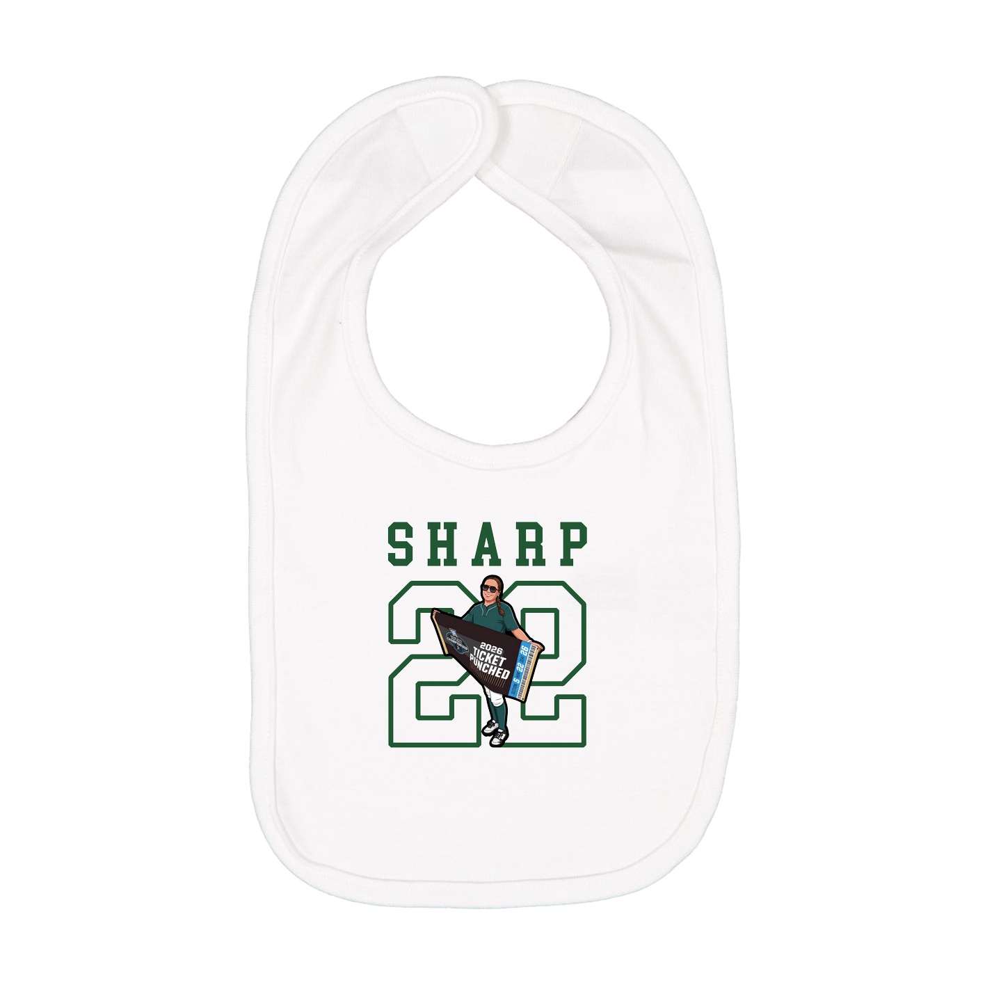 Infant Bib — Shirsey in White