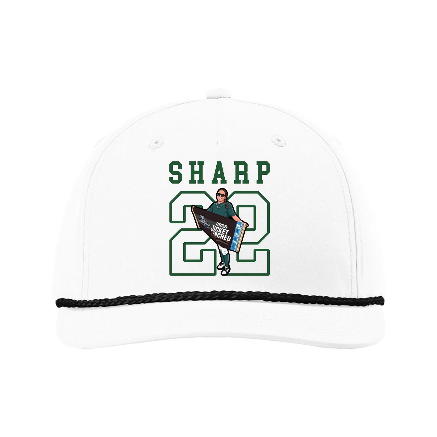 Five-Panel Classic Rope Cap — Shirsey in White