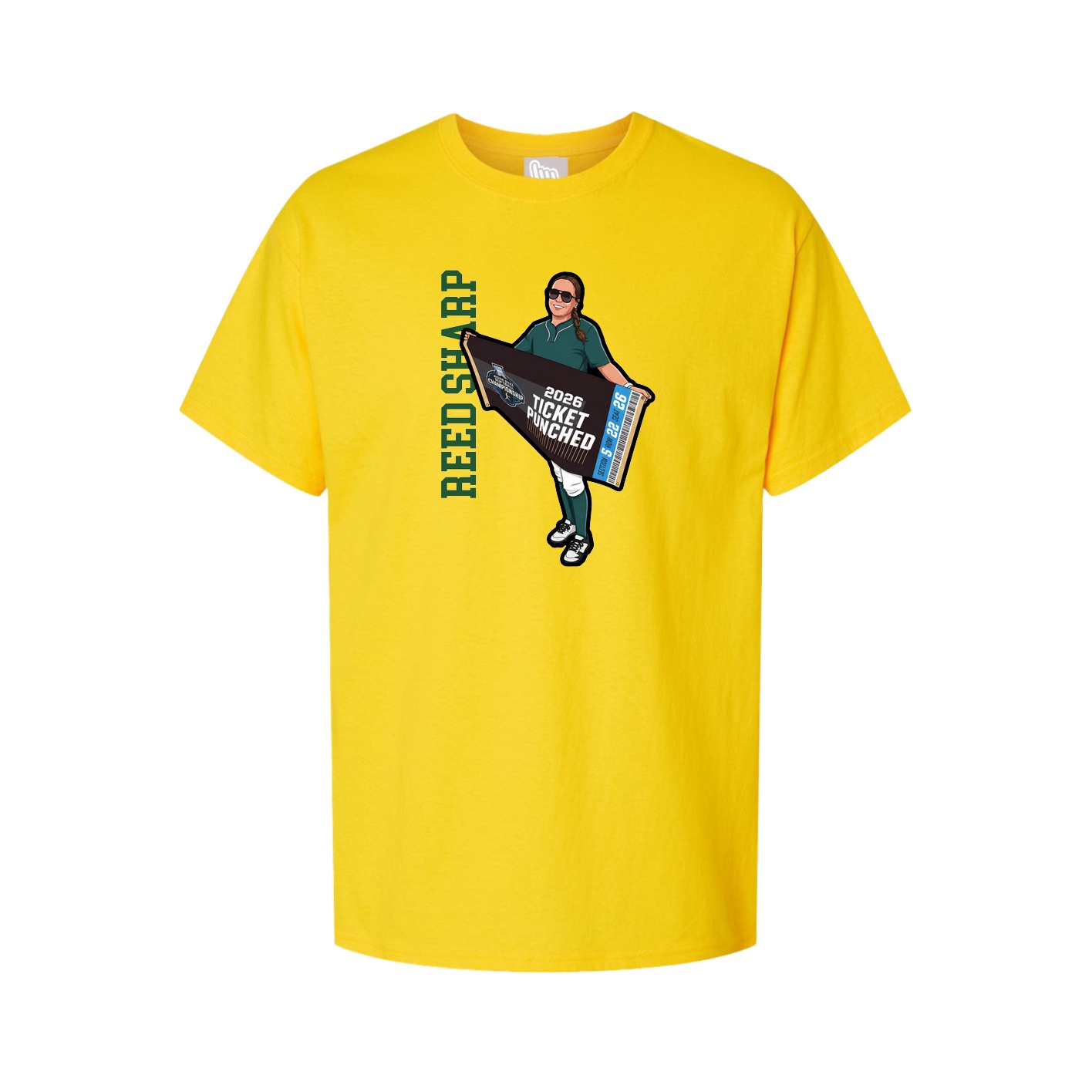Youth Tee — Name Vertical in Gold