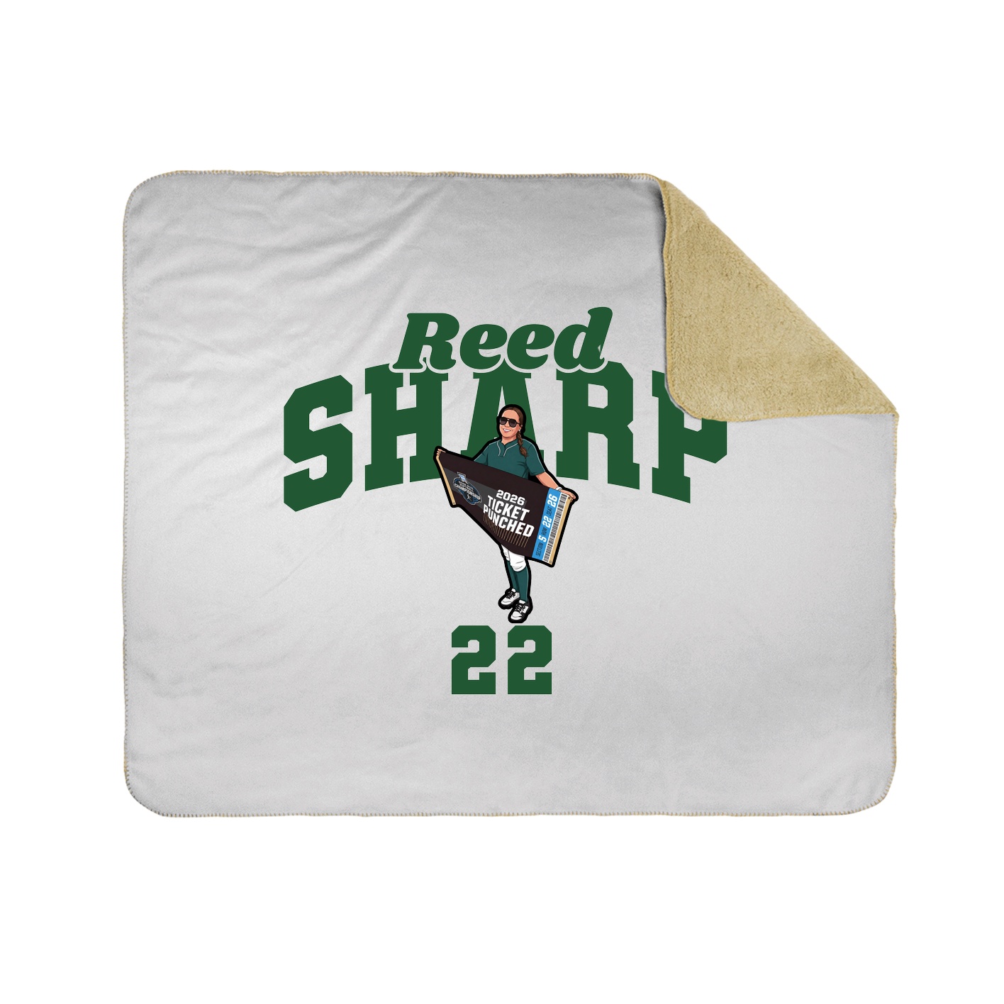 Throw Blanket — Signature Arch in White