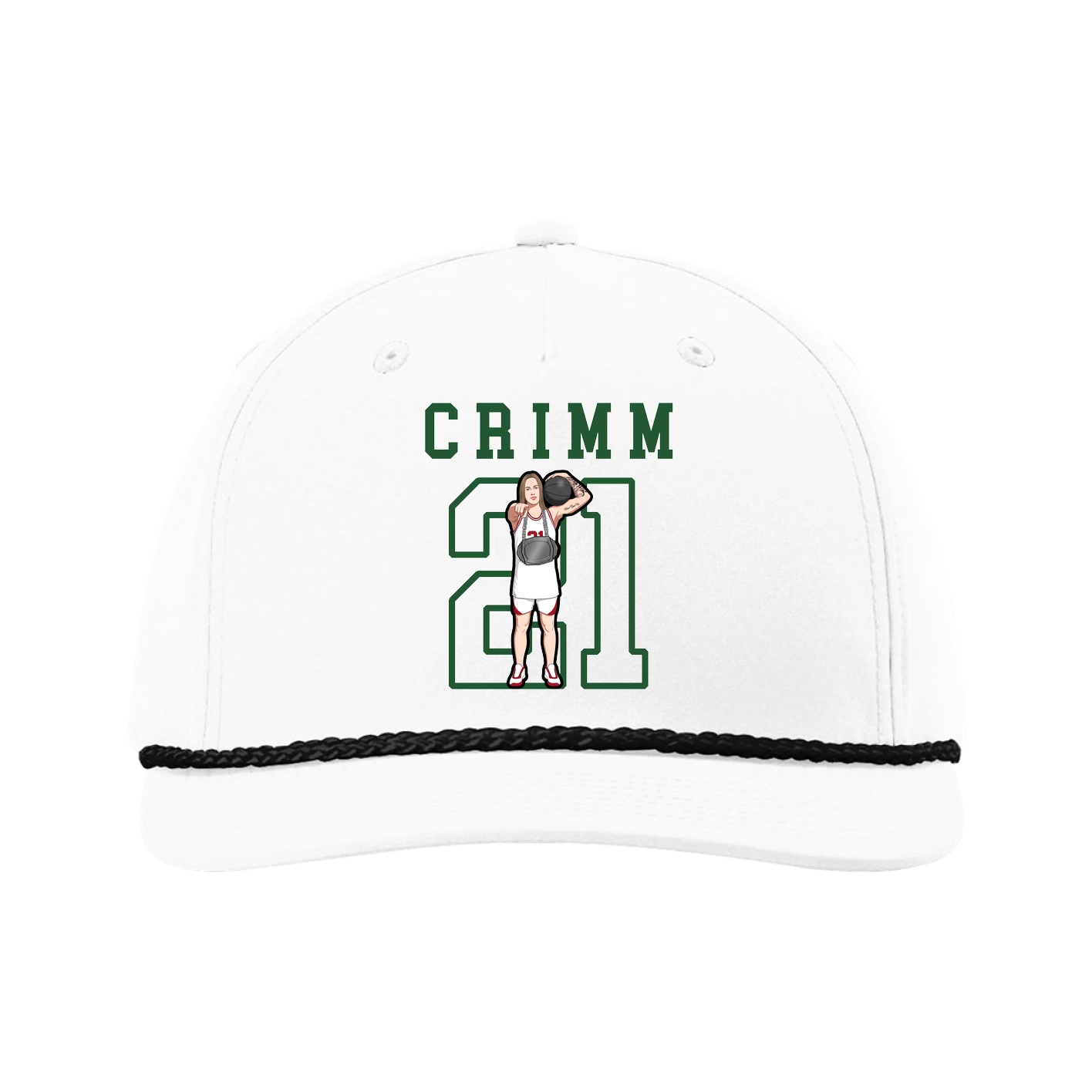 Five-Panel Classic Rope Cap — Shirsey in White