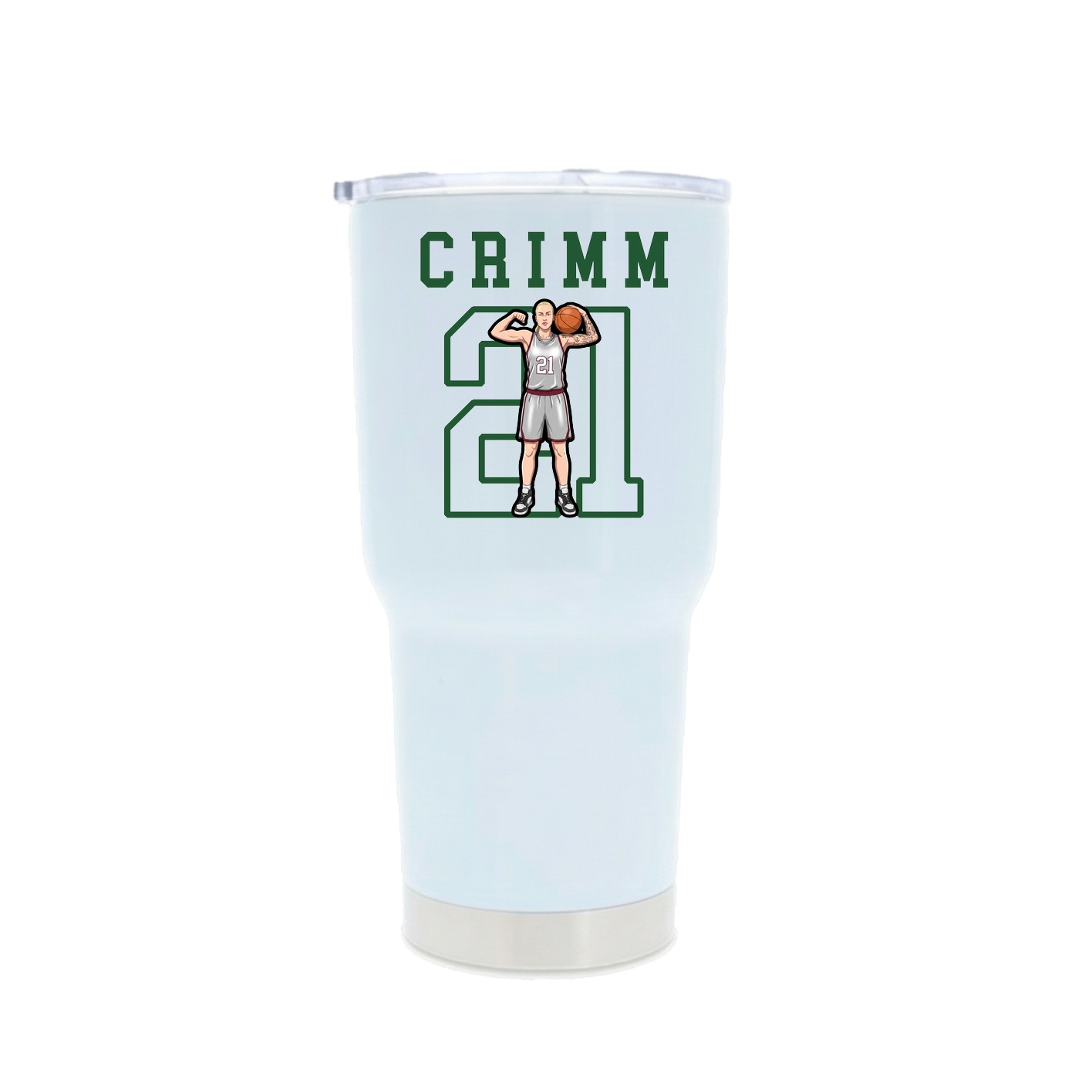 30oz Stainless Steel Tumbler — Shirsey in White