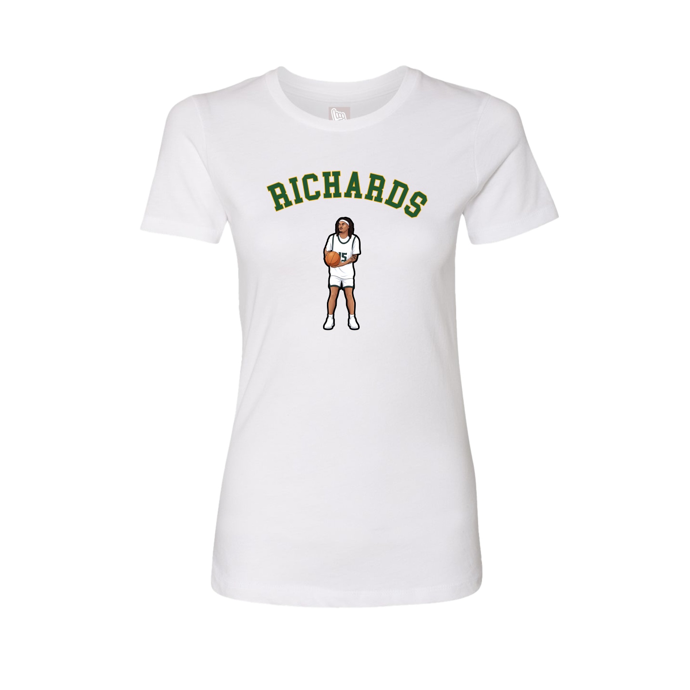Fitted Women's Tee — Shirsey Arch in White