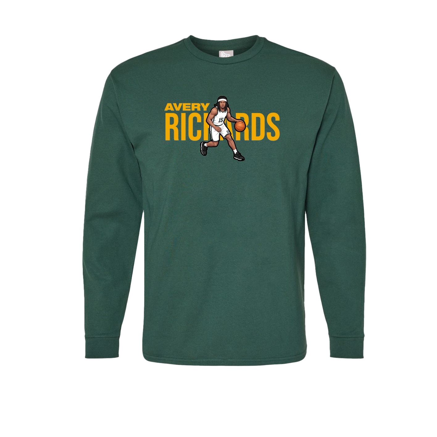 Long Sleeve Tee — Player Name in Green