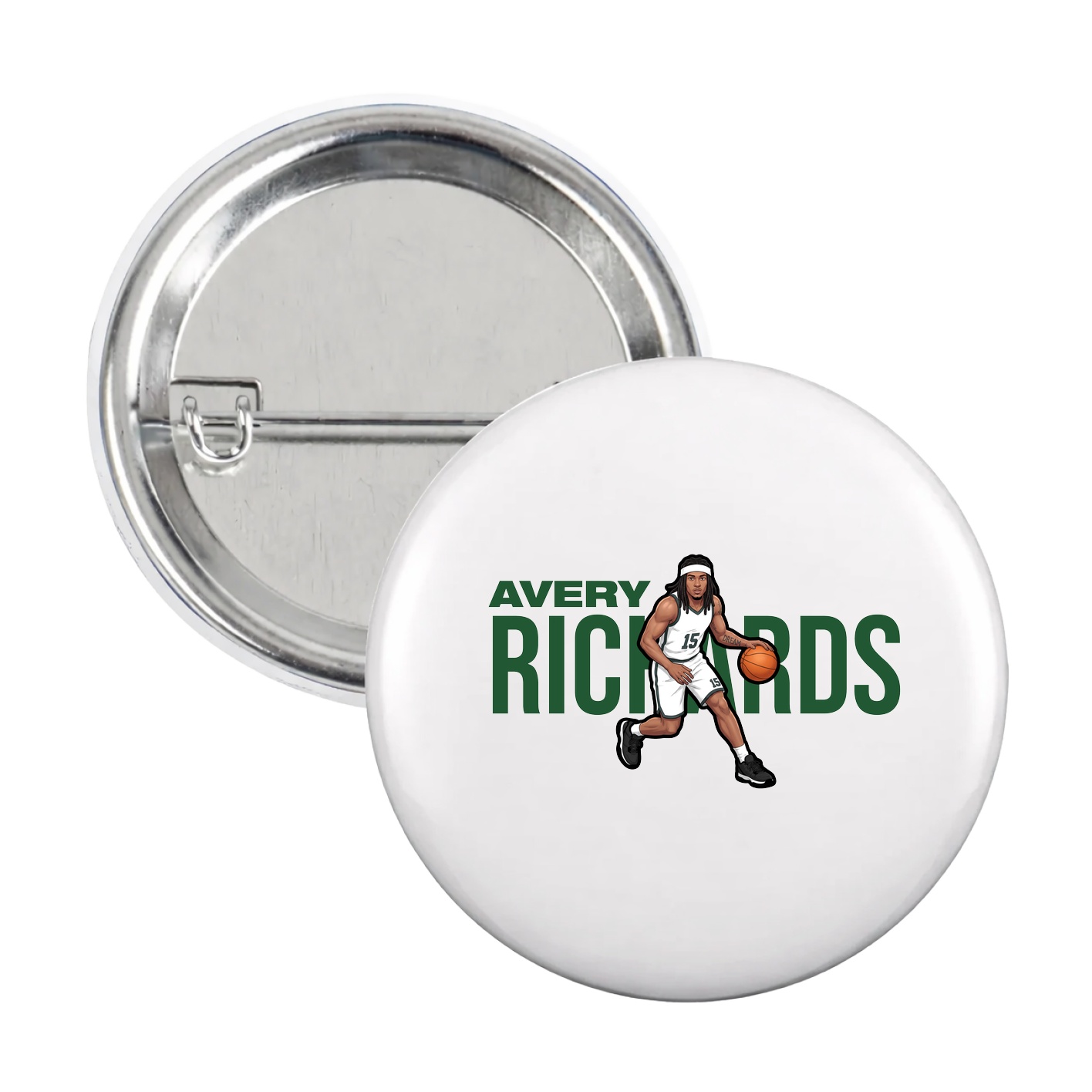 Game Day Button — Player Name in White