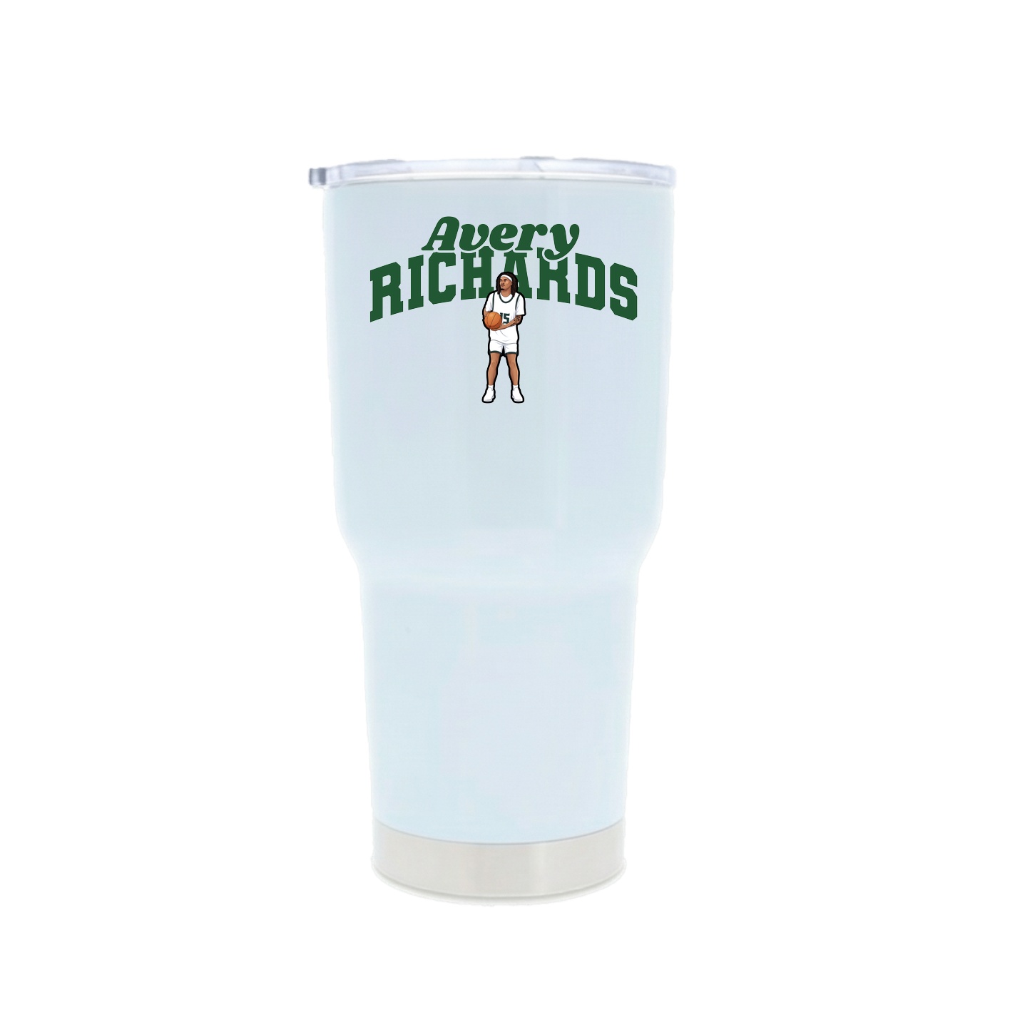 30oz Stainless Steel Tumbler — Signature Arch in White