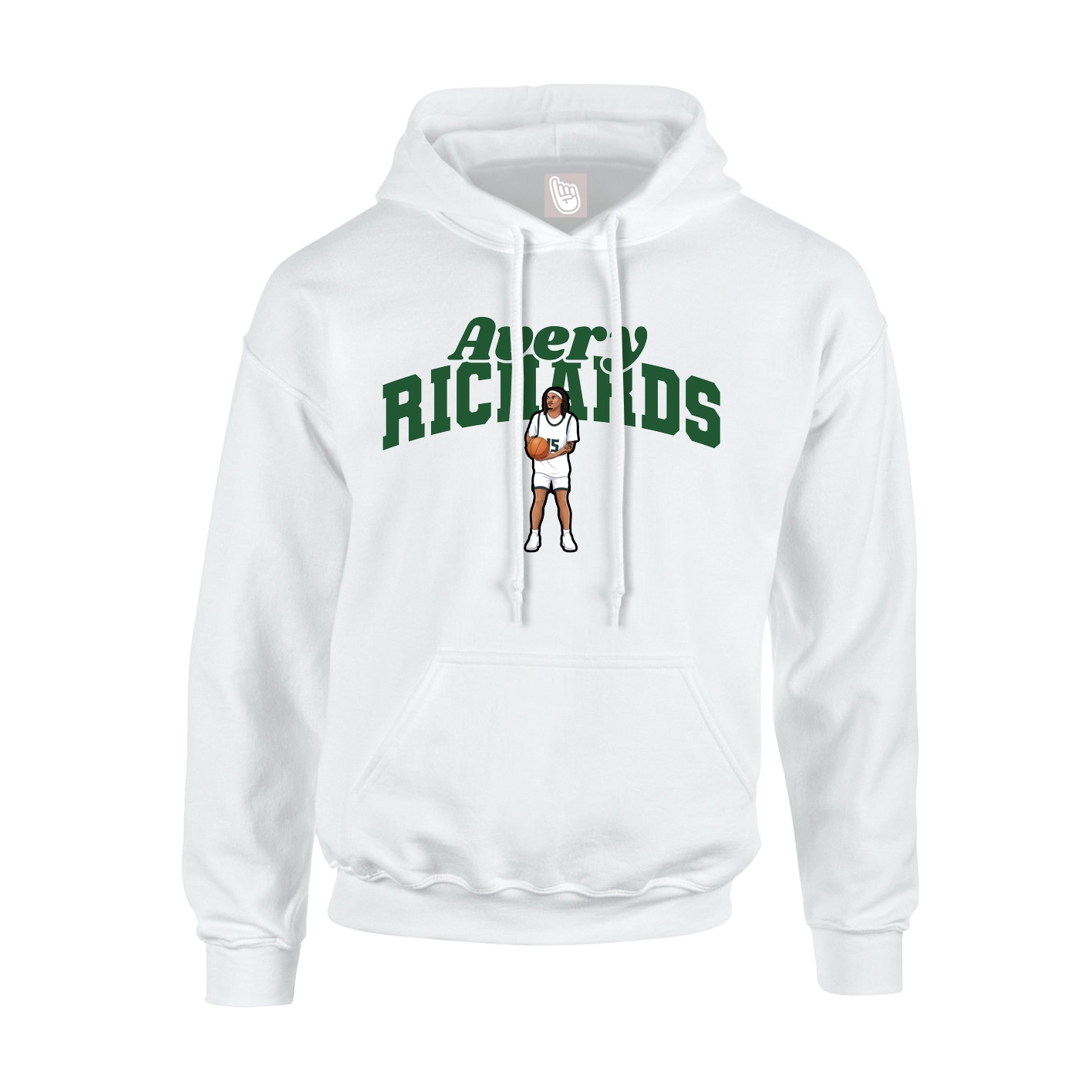 Hoodie — Signature Arch in White