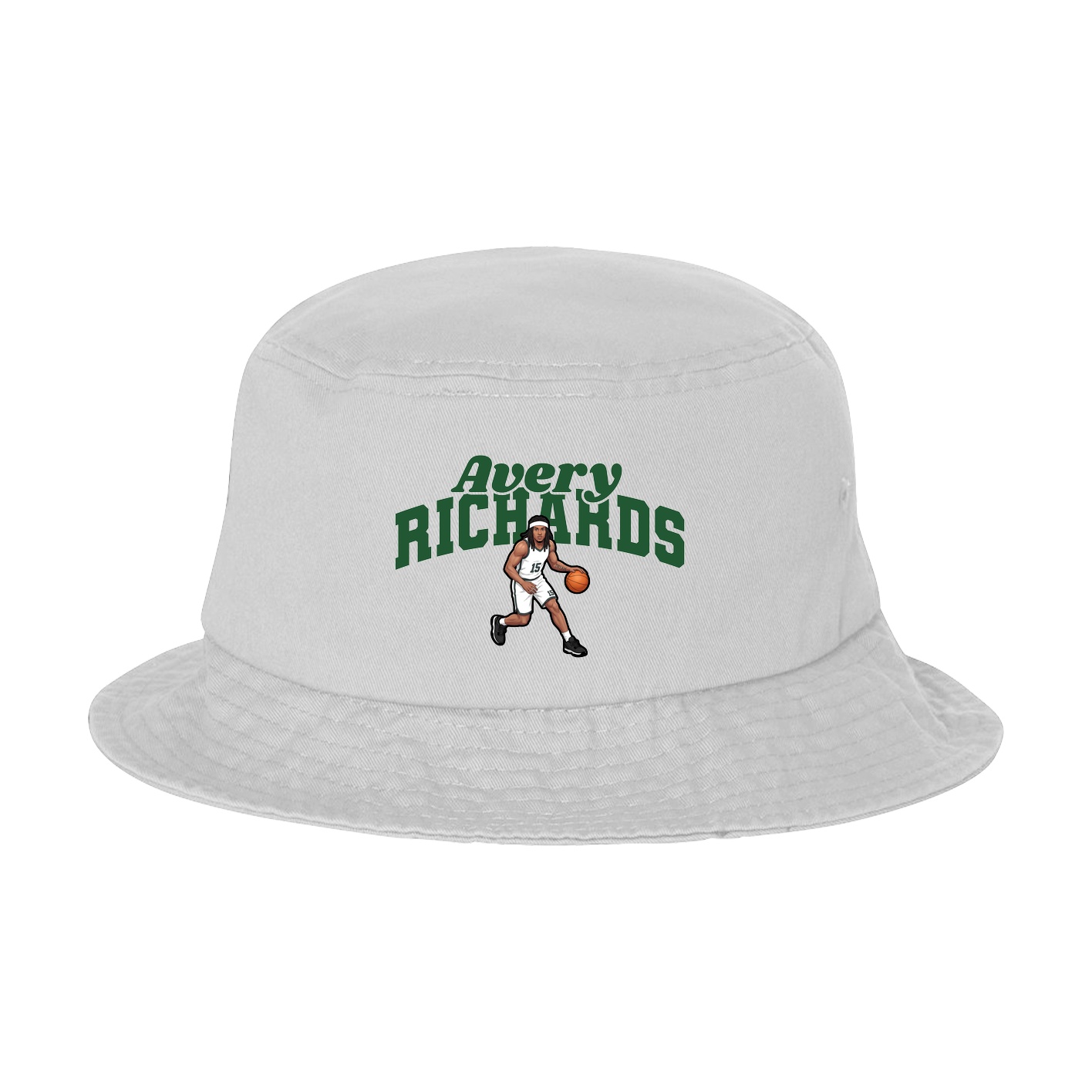 Bucket Cap — Signature Arch in White