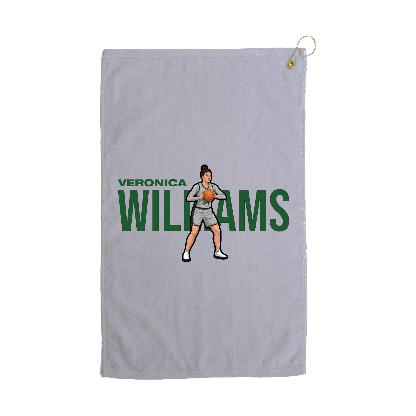 Golf Towel — Player Name in Grey