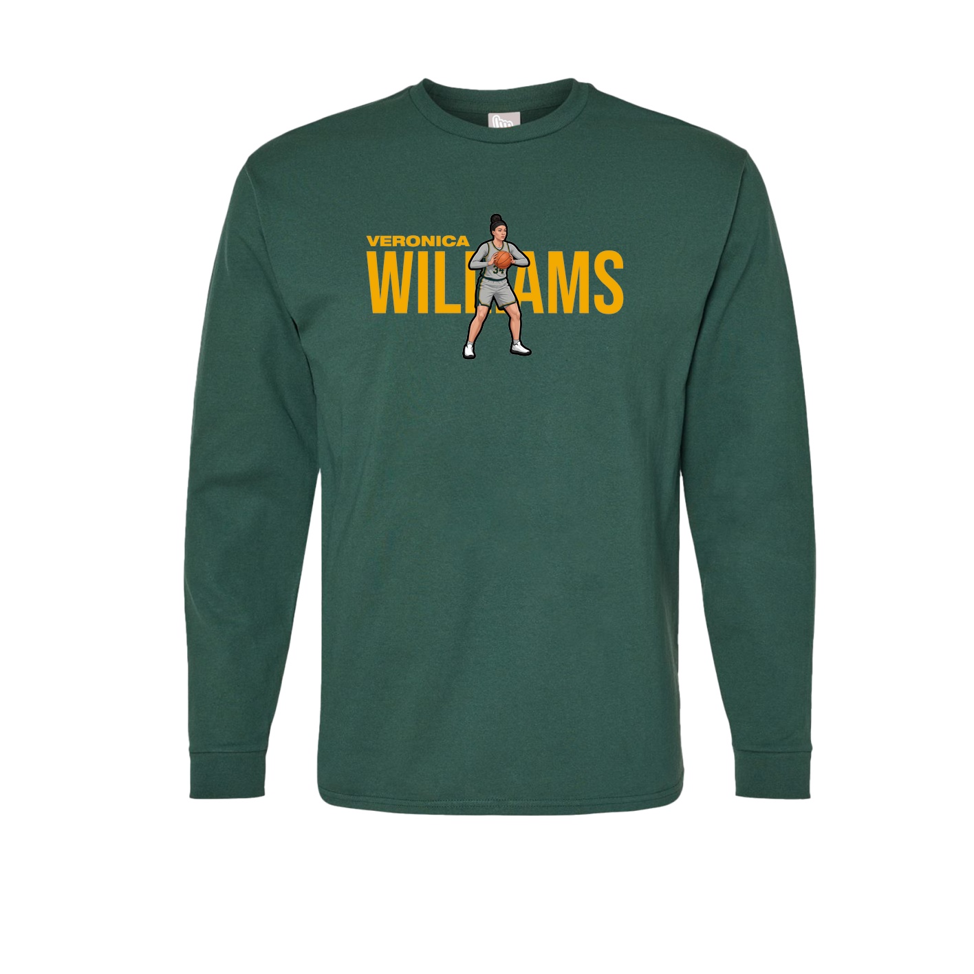 Long Sleeve Tee — Player Name in Green