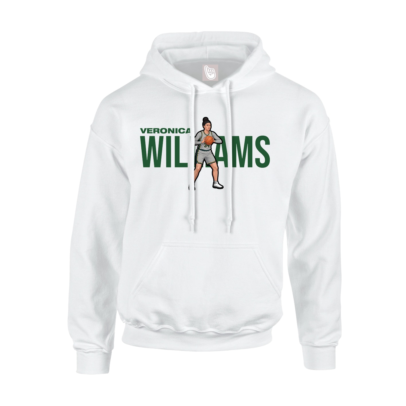 Youth Hoodie — Player Name in White
