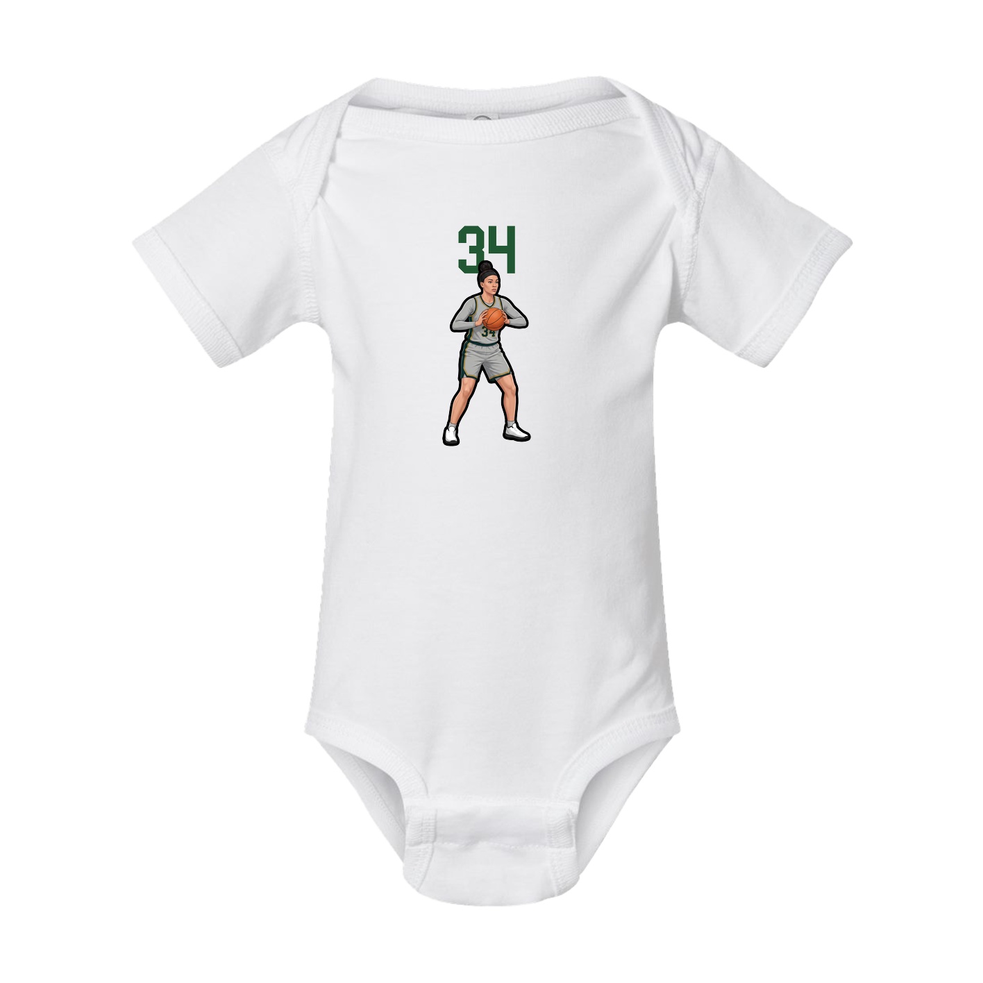 Baby Onesie — Number Top in White